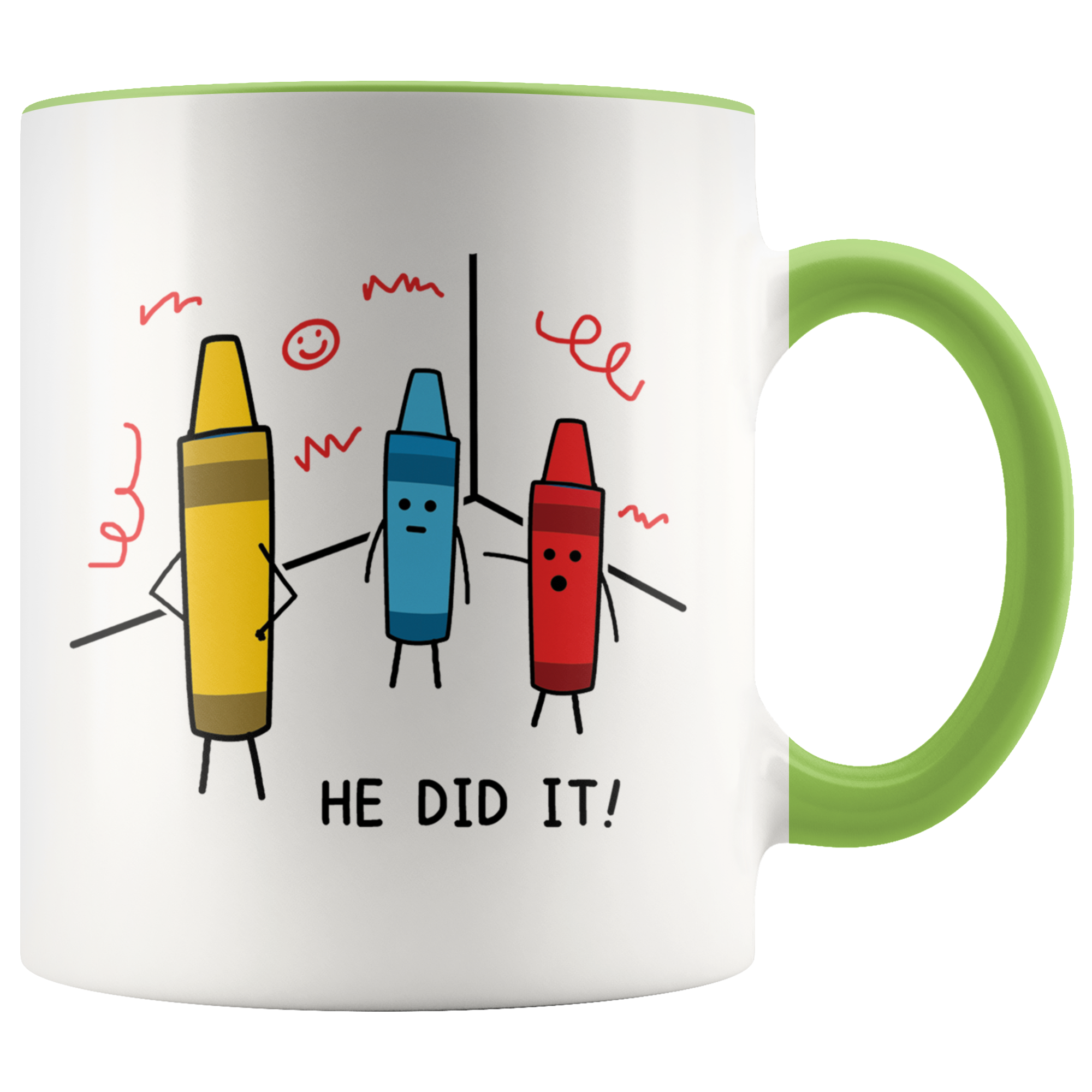 Accent Mug - Crayon He Did It
