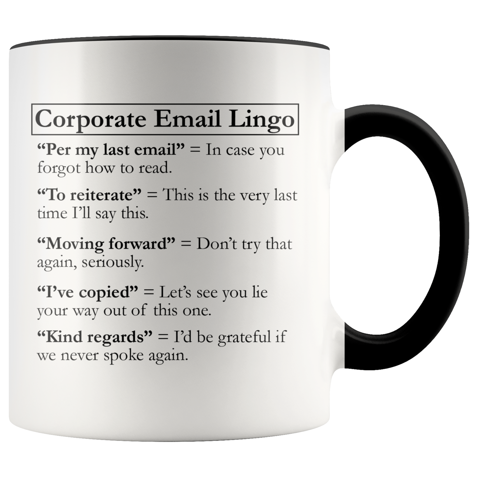 Accent Mug - Corporate E-Mail Lingo