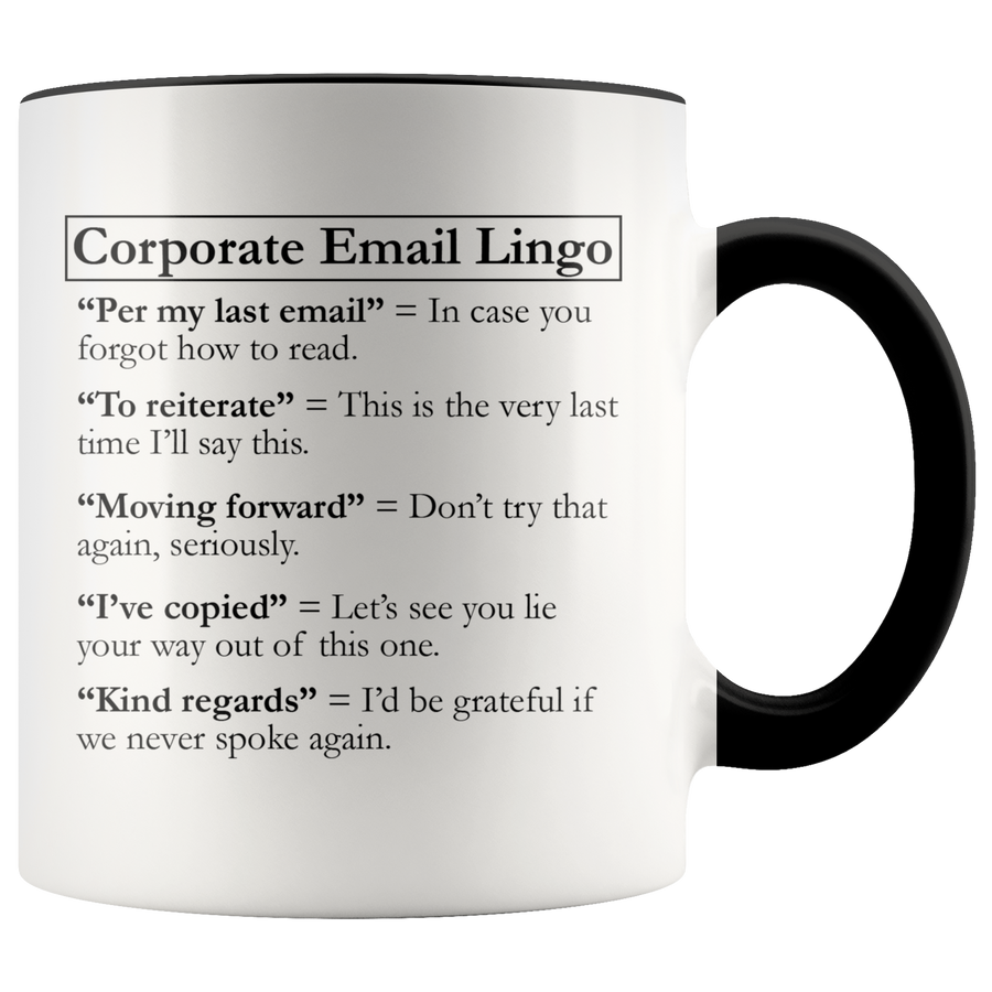 Accent Mug - Corporate E-Mail Lingo