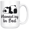 White 15oz Mug - Panda Namast'ay In Bed