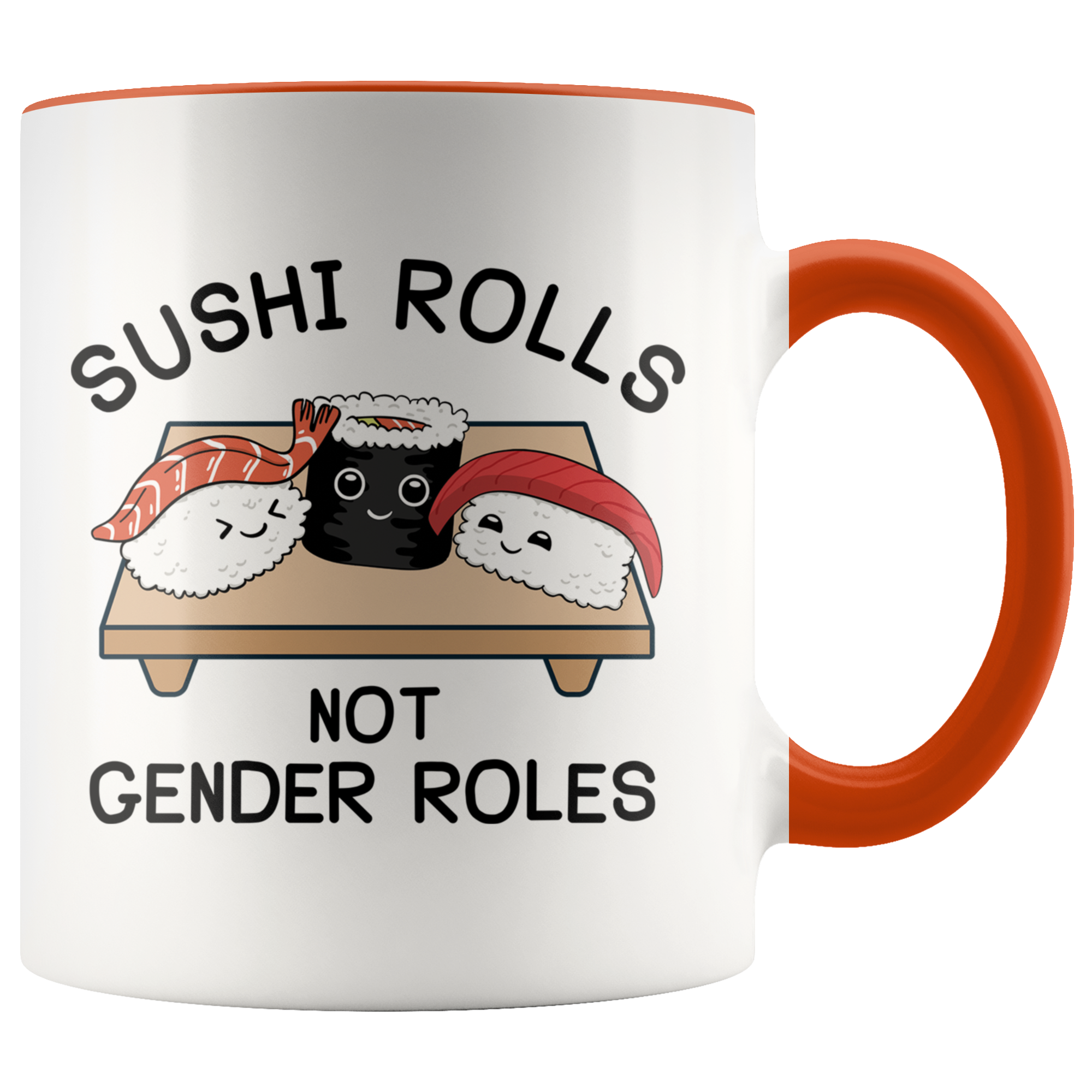 Accent Mug - Sushi Rolls not Gender Roles