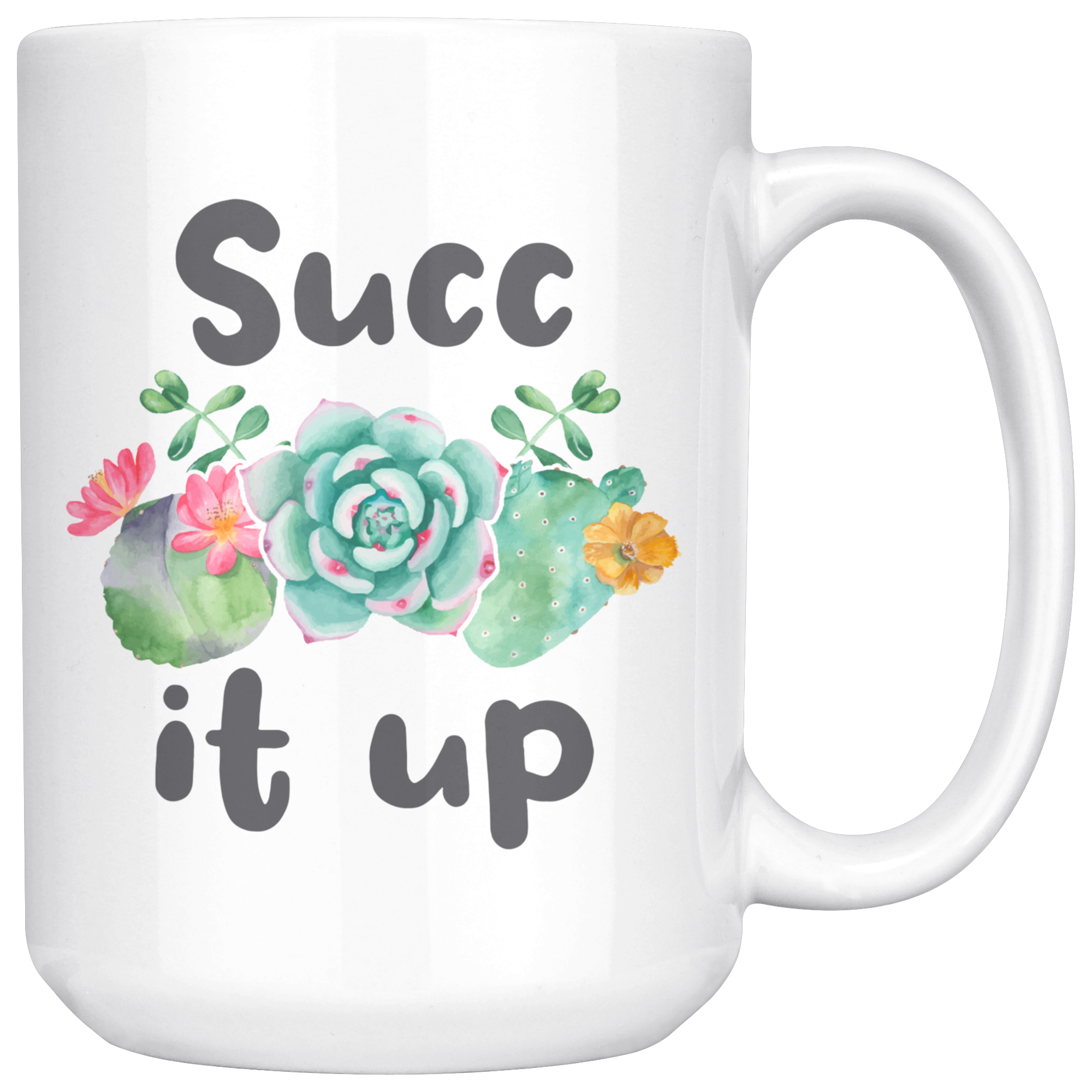 White Mugs - Succ It Up