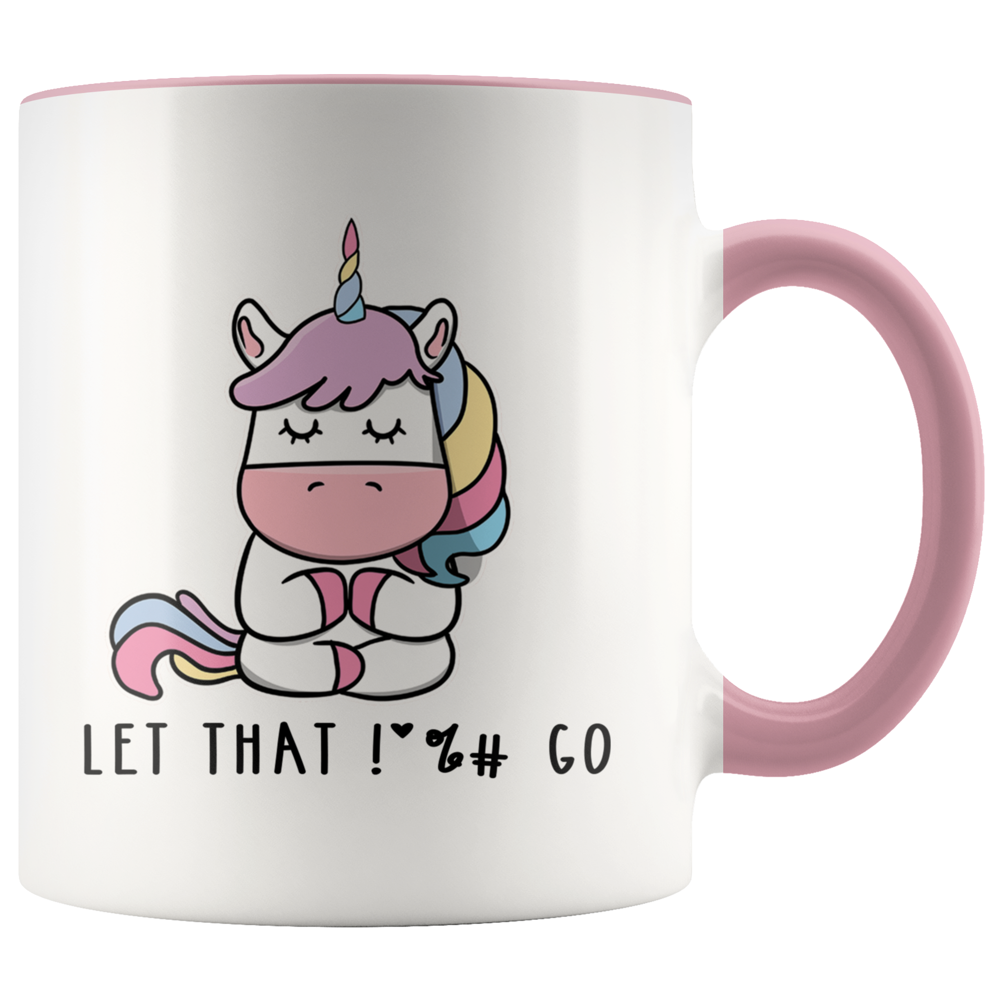 Accent Mug - Unicorn Yoga Let That Go