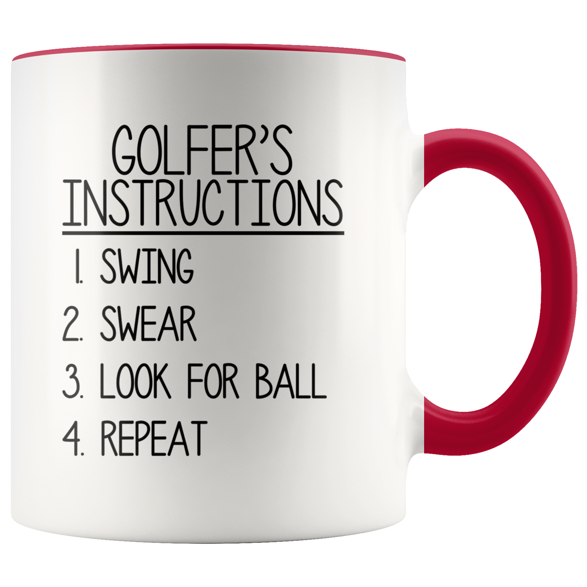Accent Mug - Golfer's Instructions