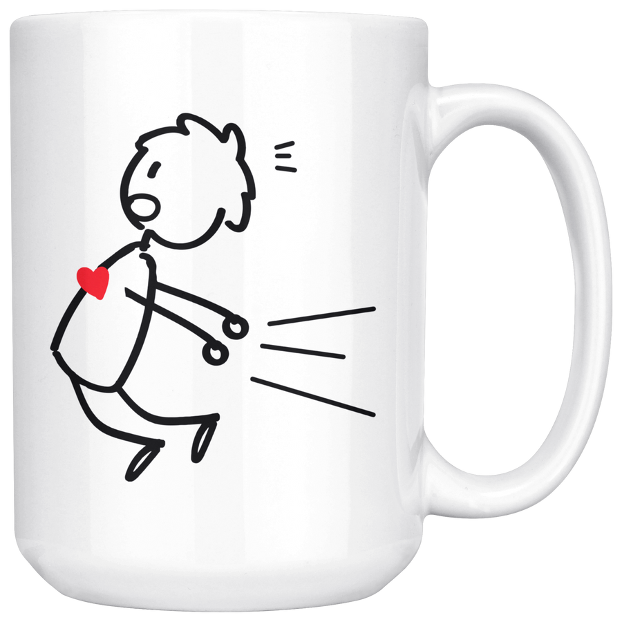 White 15oz Mug - Magnet Matching Mug Boy