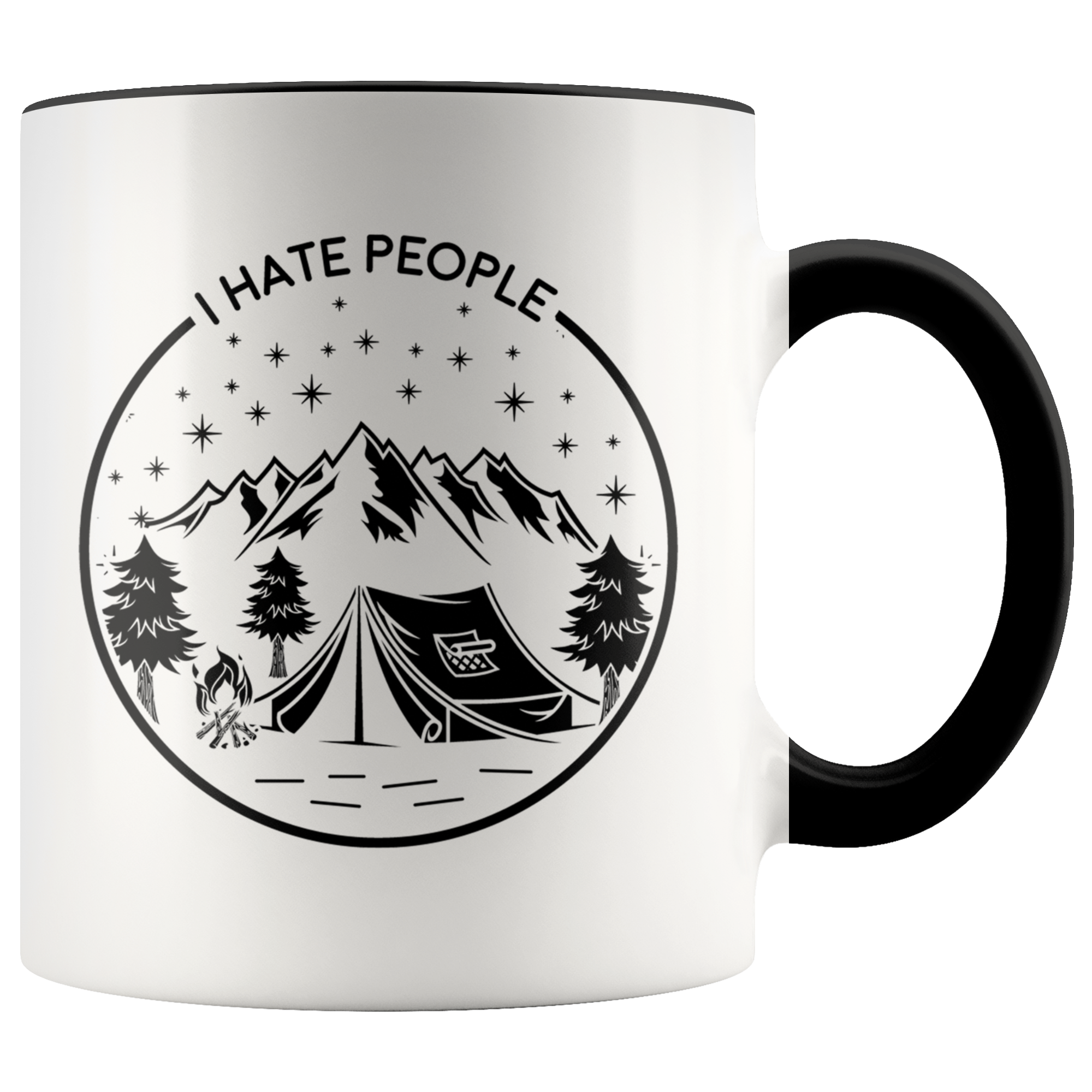 Accent Mug - Camping Hate People Mug