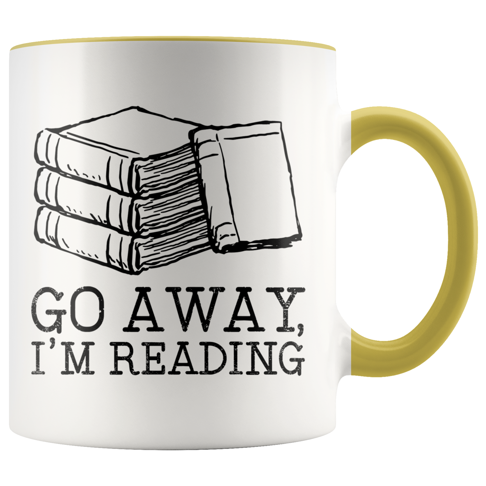Accent Mug - Go Away I'm Reading