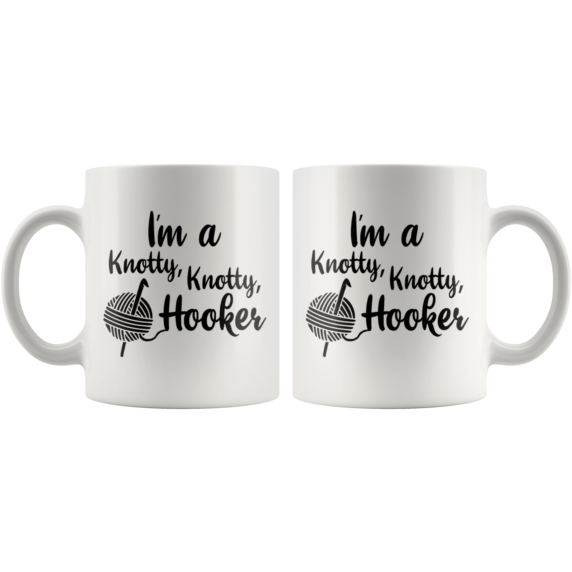 White Mugs - Knotty Knotty Hooker