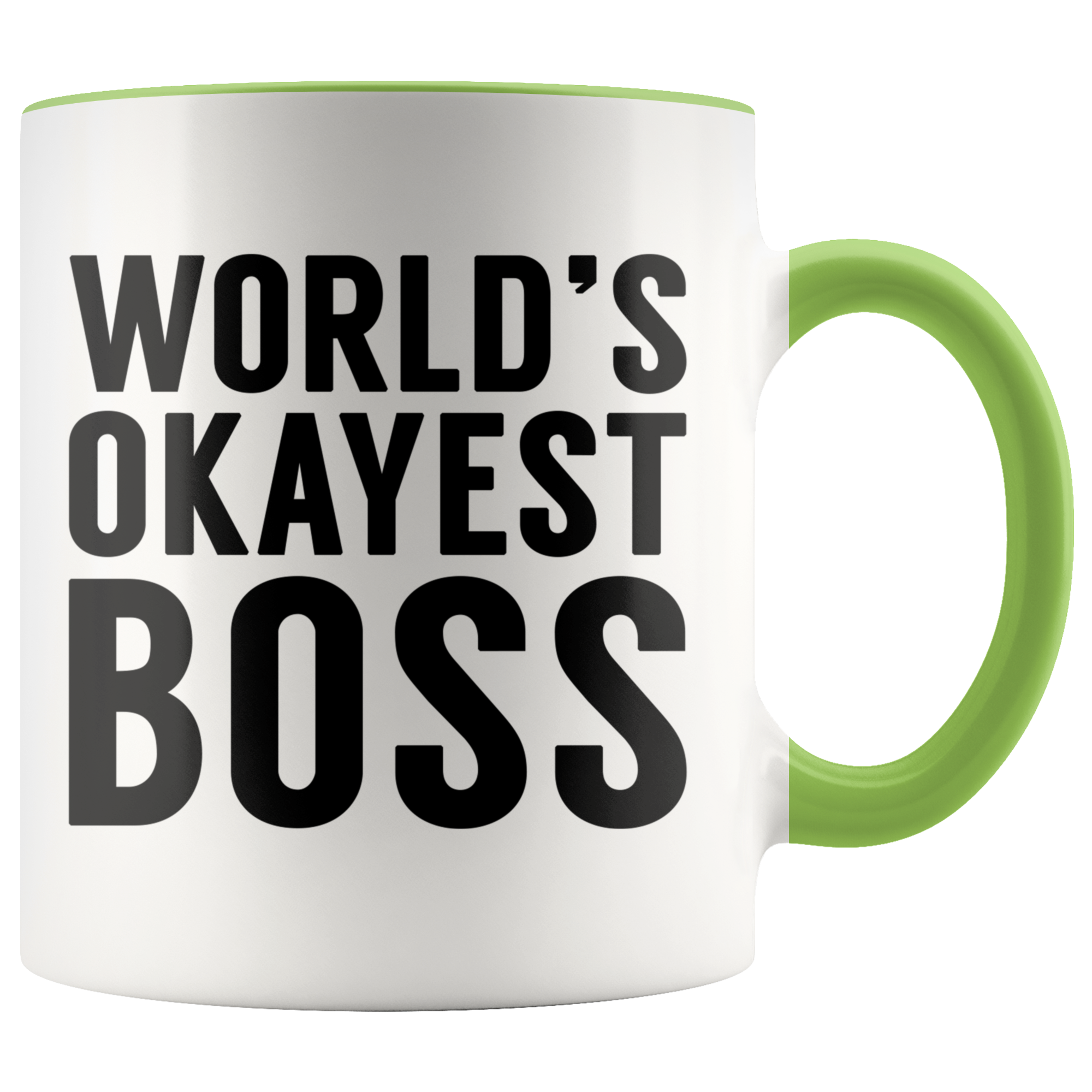 Accent Mug - World's Okayest Boss