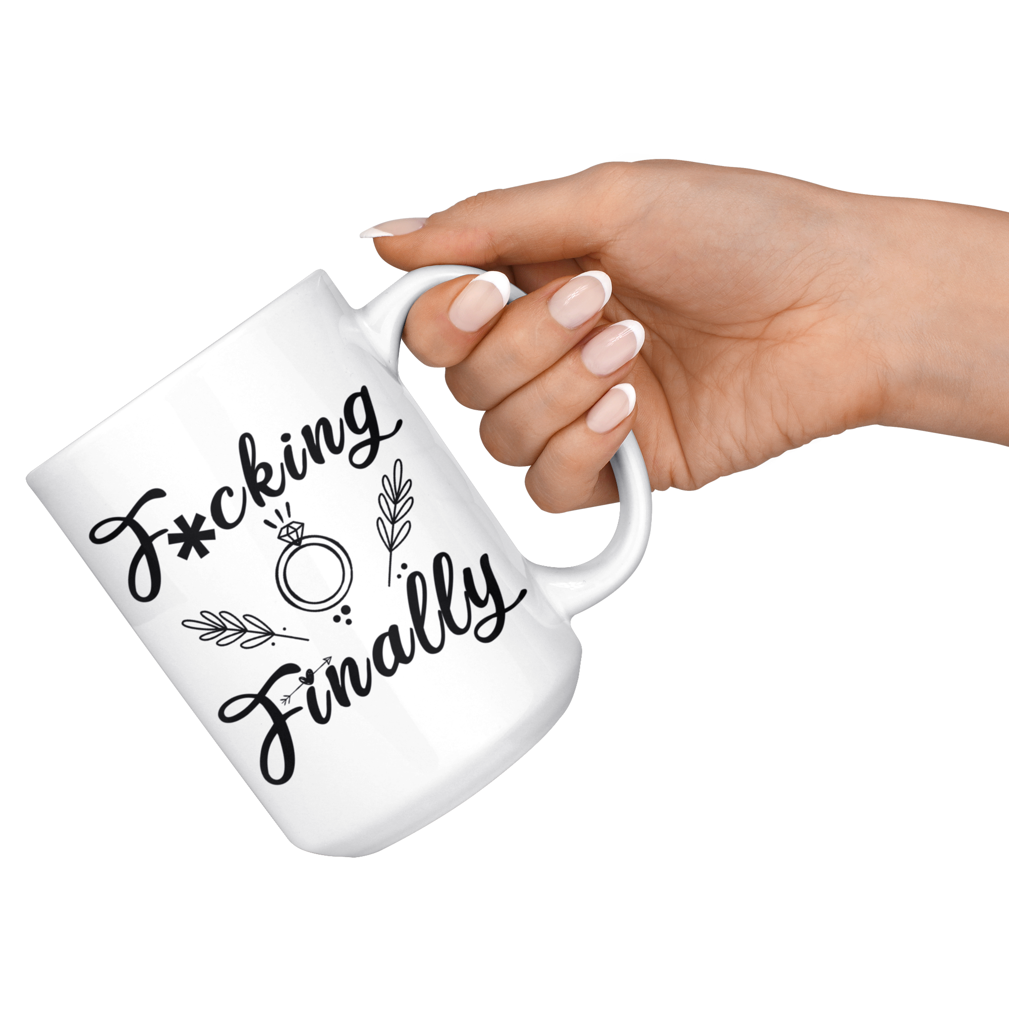 White 15oz Mug - Cat Custom