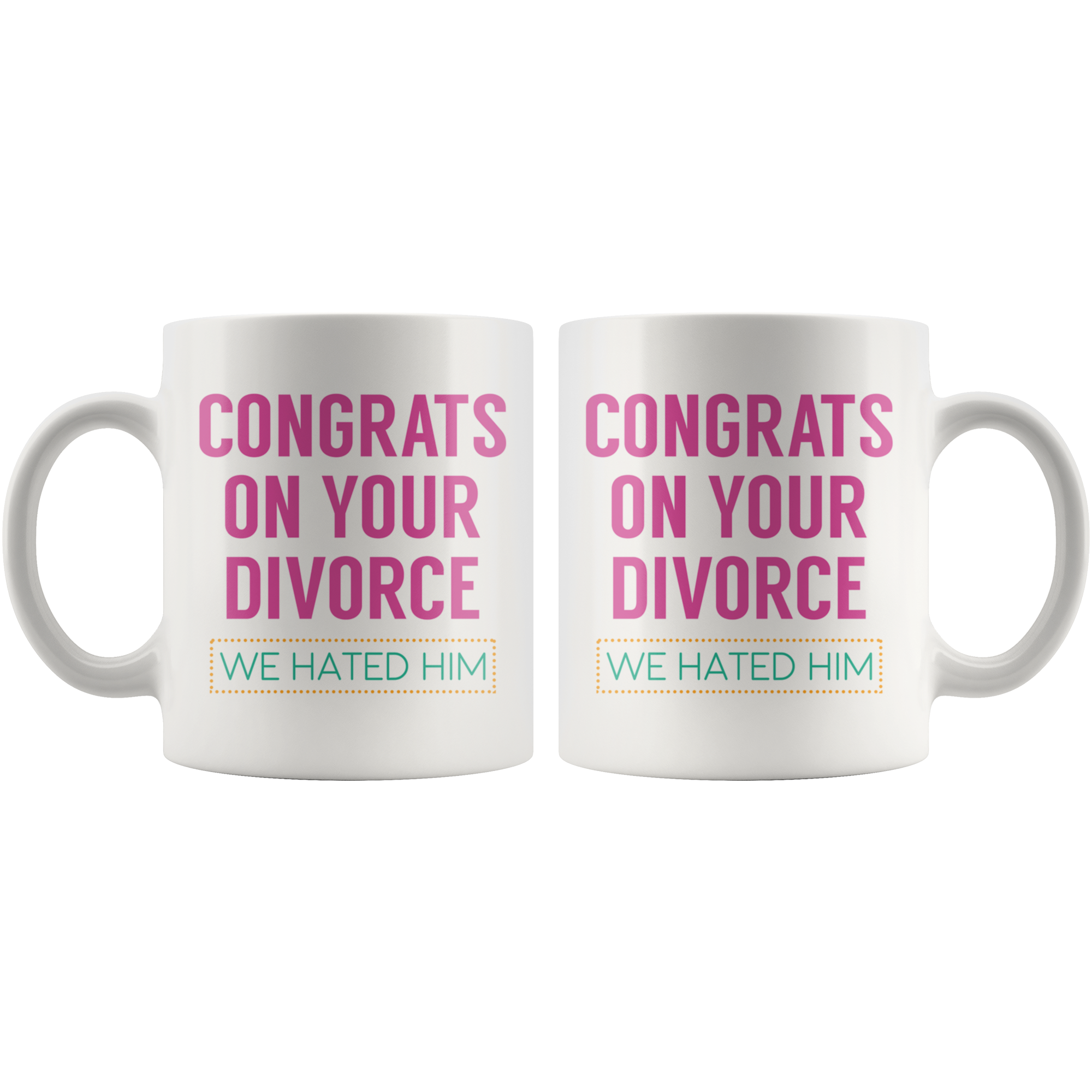 White Mugs - Congrats On Your Divorce