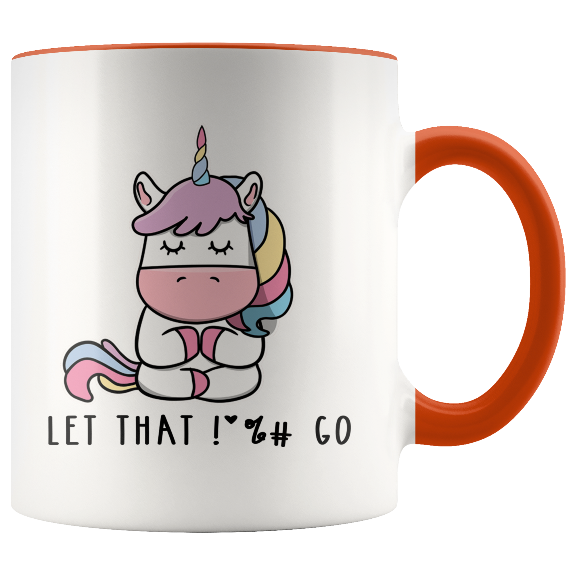 Accent Mug - Unicorn Yoga Let That Go