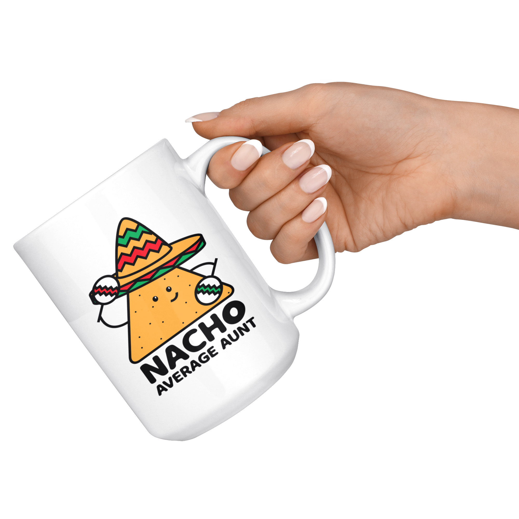 White Mugs - Nacho Average Aunt Chip