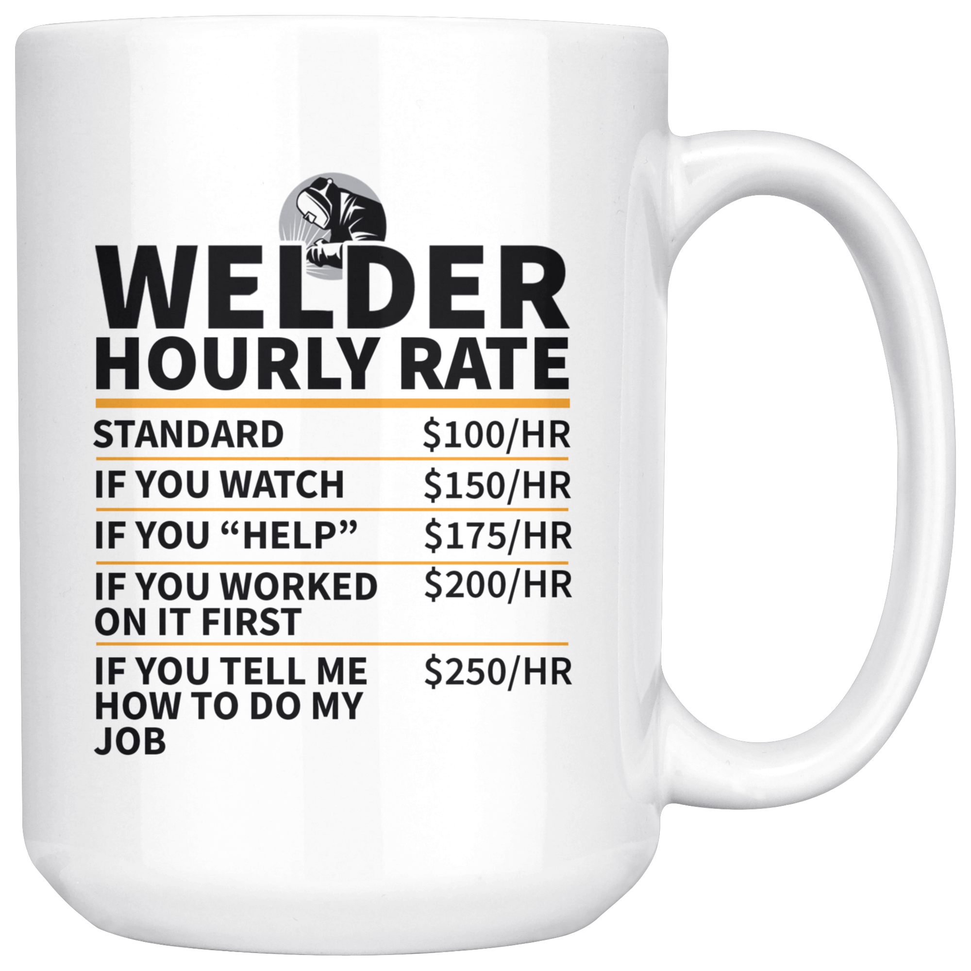 White Mug - Welder Hourly Rate