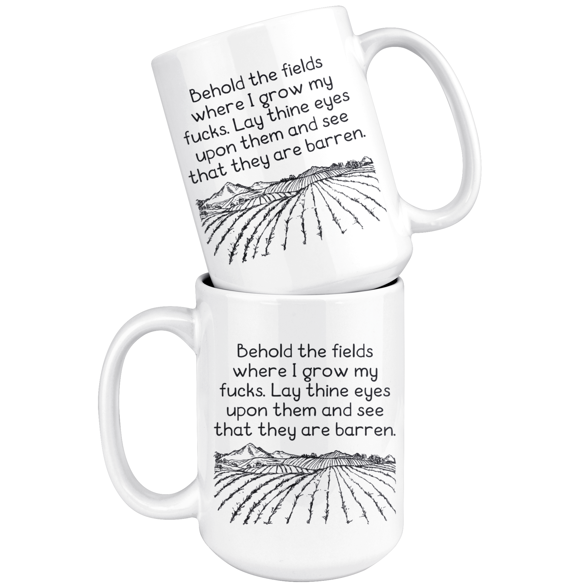 White 15oz Mug - Behold The Fields
