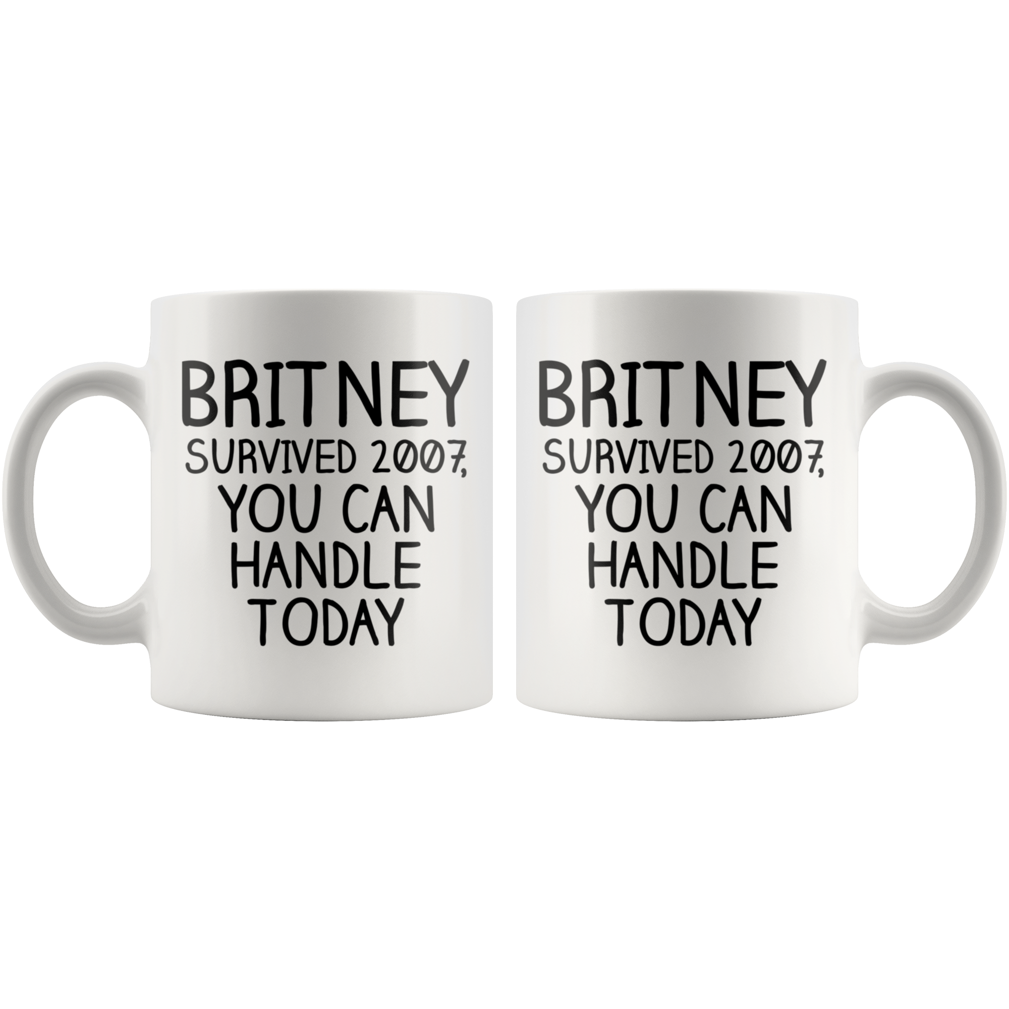White 11oz Mug - Britney Survived 2007
