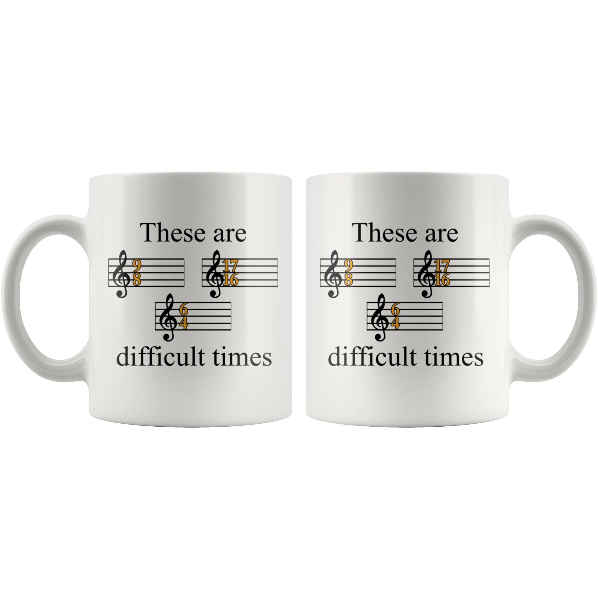 White 11oz Mug - Difficult Times Mug