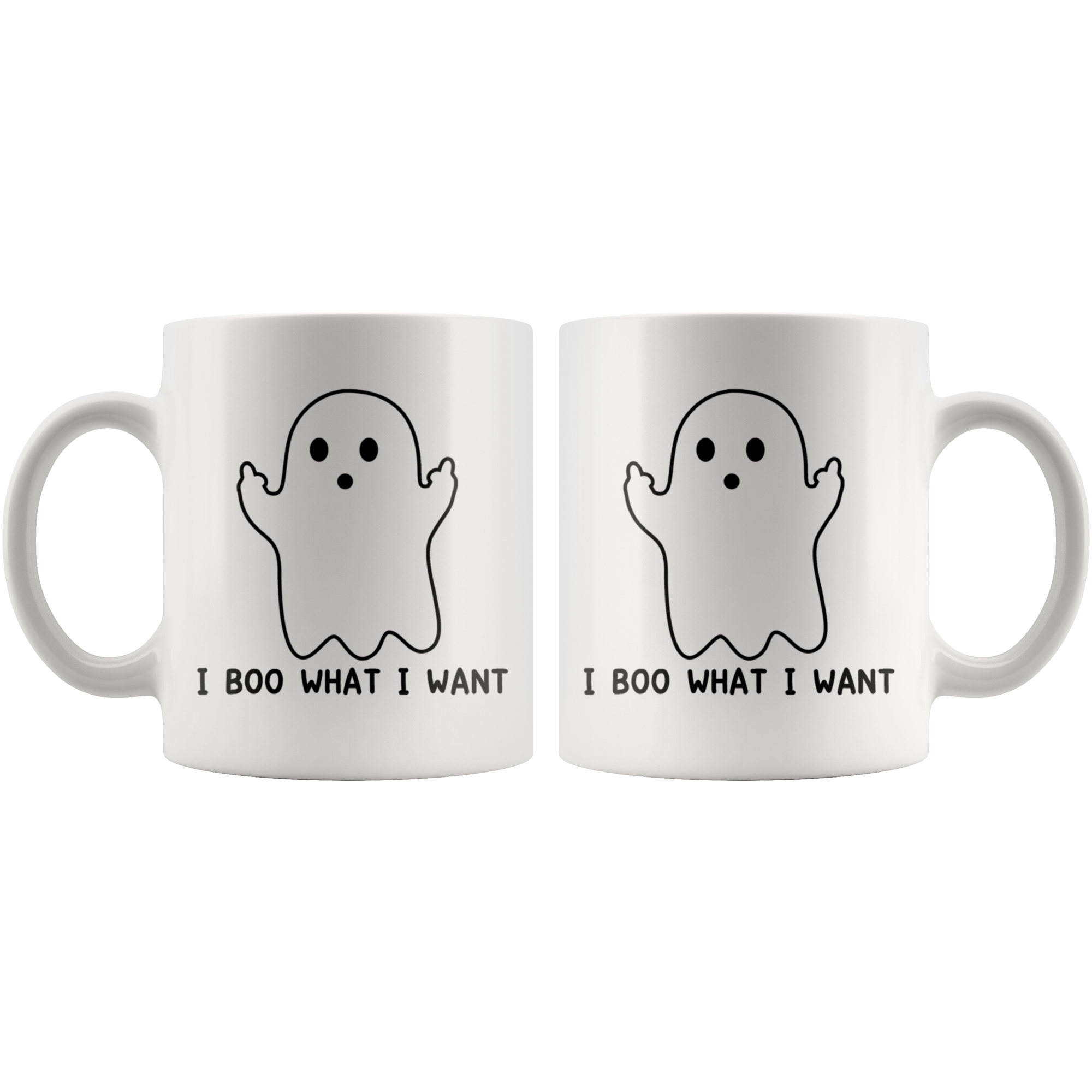 White Mugs - I Boo What I Want