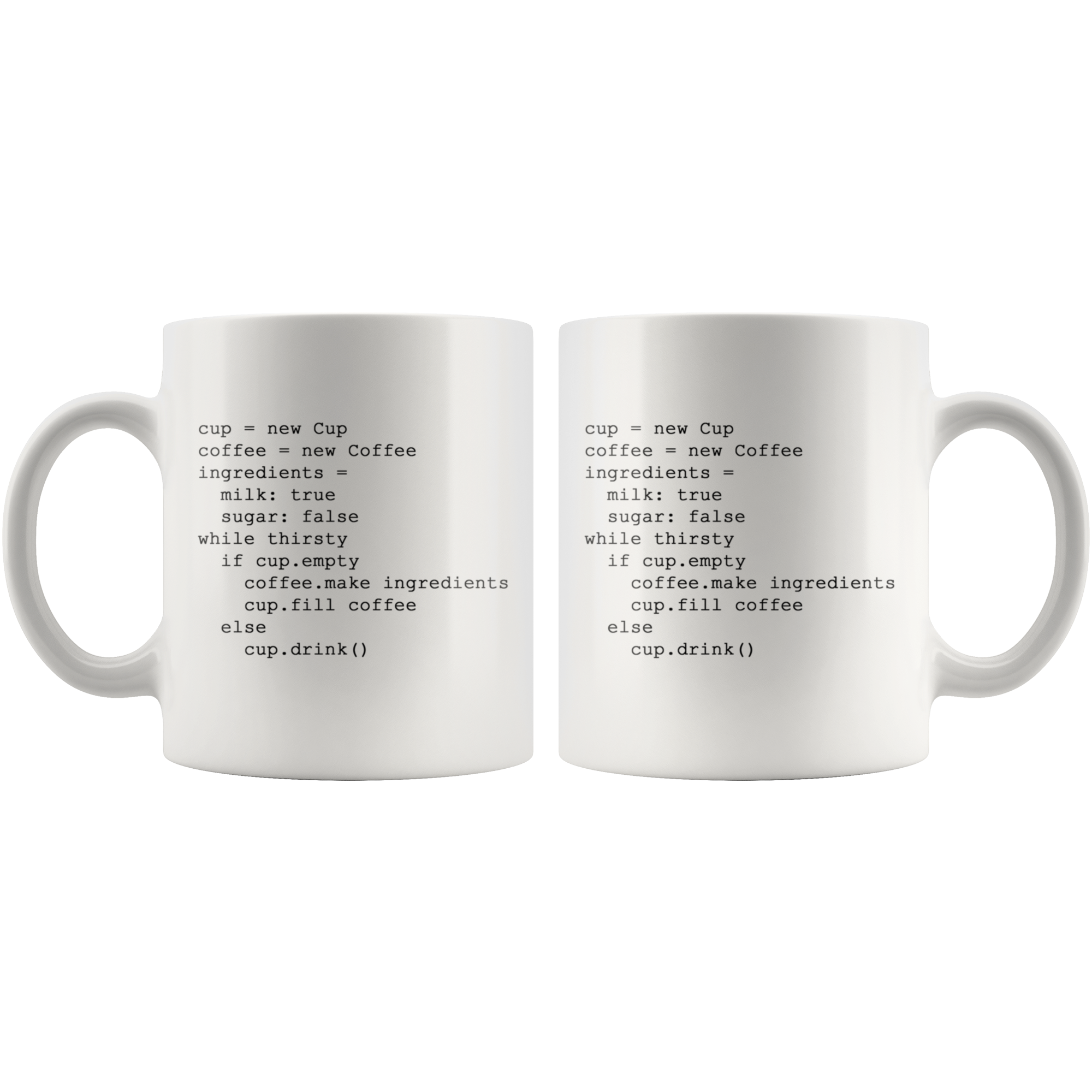 White 11oz Mug - Coding Cup New Coffee