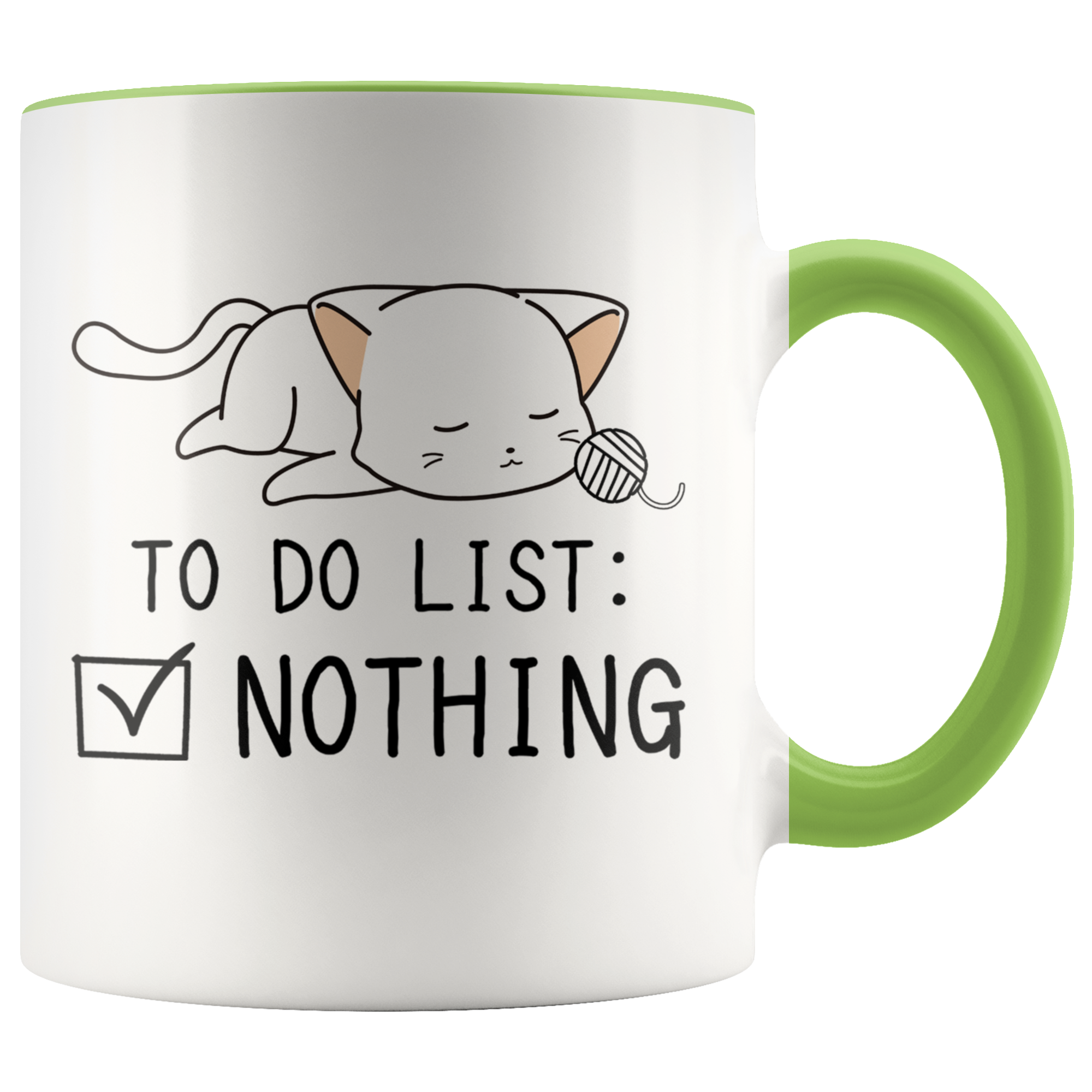 Accent Mug - Cat To Do List Nothing