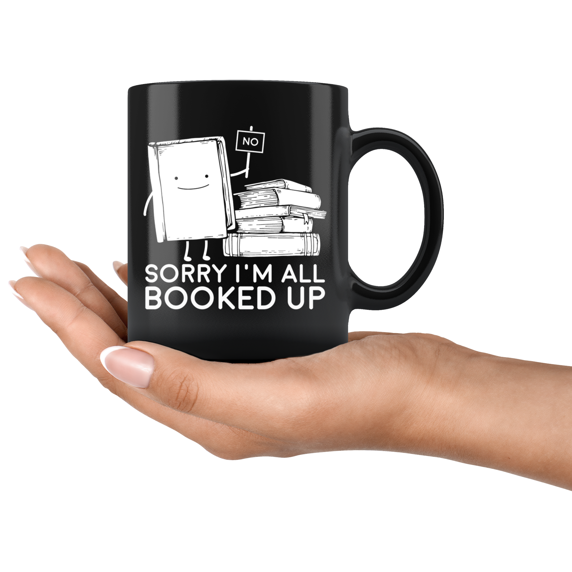 Black 11oz Mug - All Booked Up