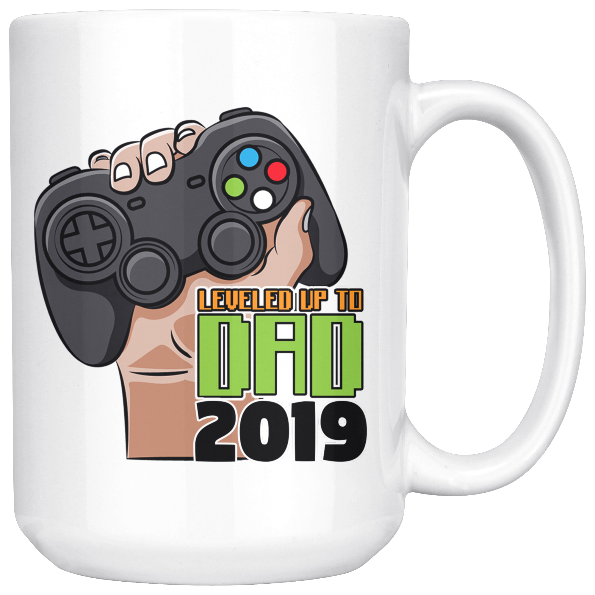 White 15oz Mug - Gamer Dad 2019