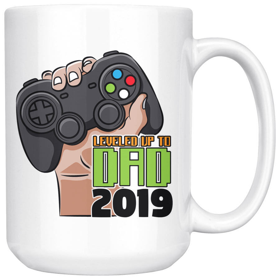 White 15oz Mug - Gamer Dad 2019