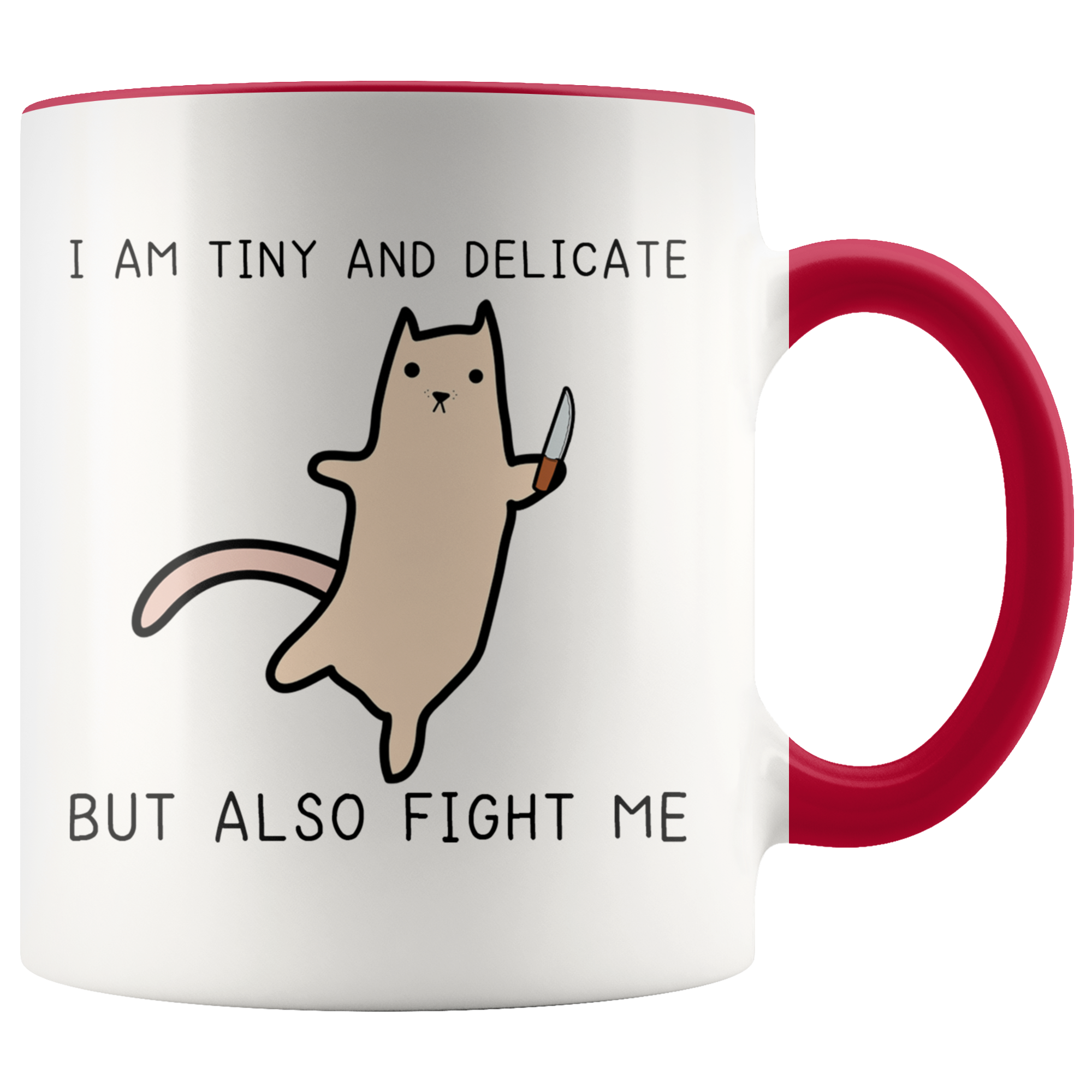 Accent Mug - Tiny And Delicate Fight Me