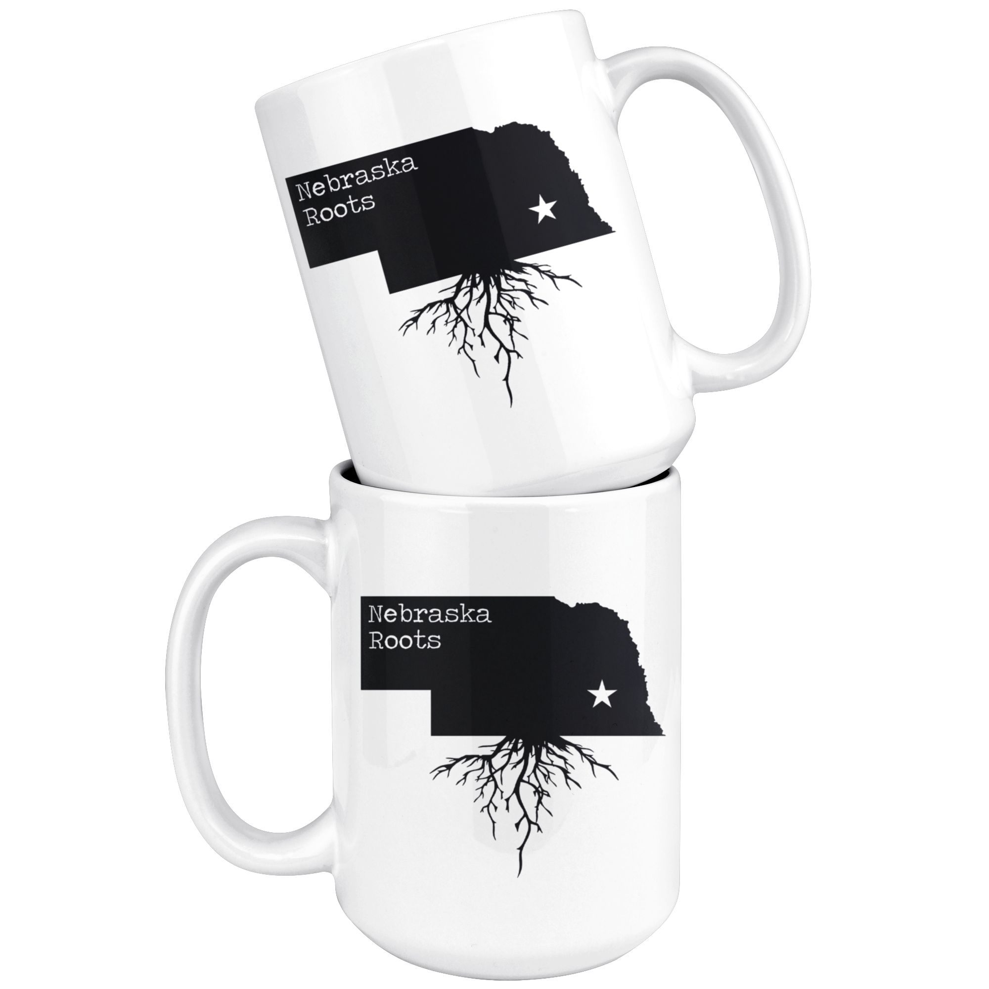 White Mugs - Nebraska Roots