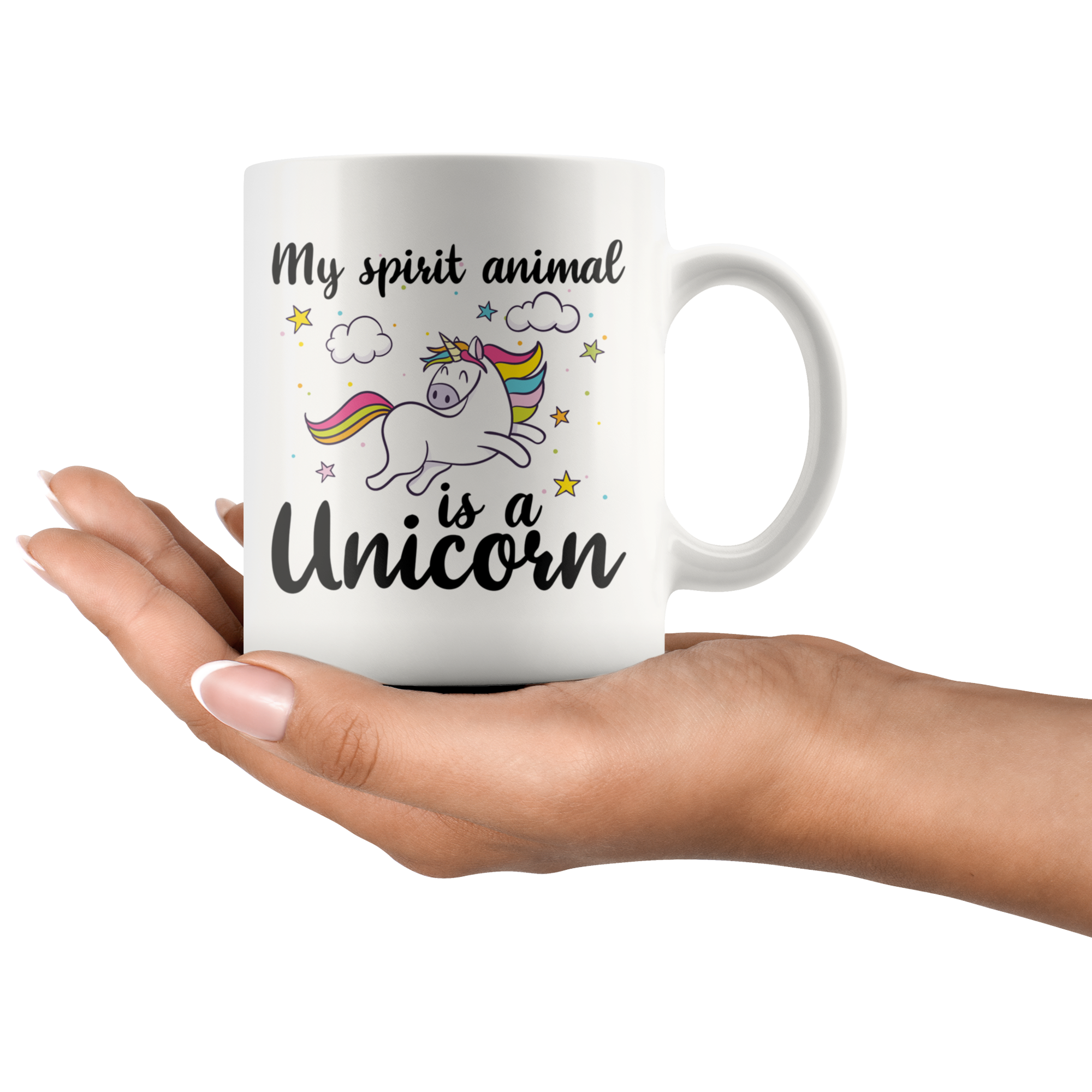 White 11oz Mug - Unicorn Spirit Animal