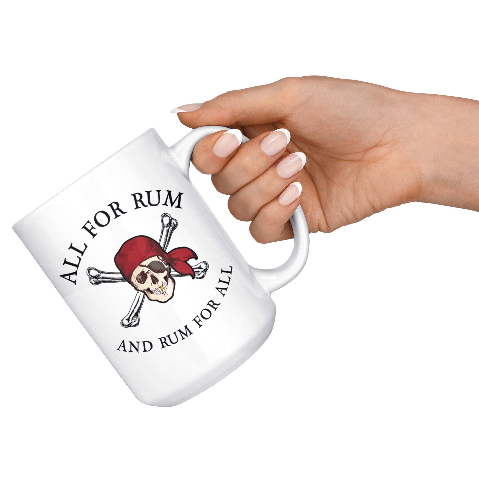 White 15oz Mug - All For Rum