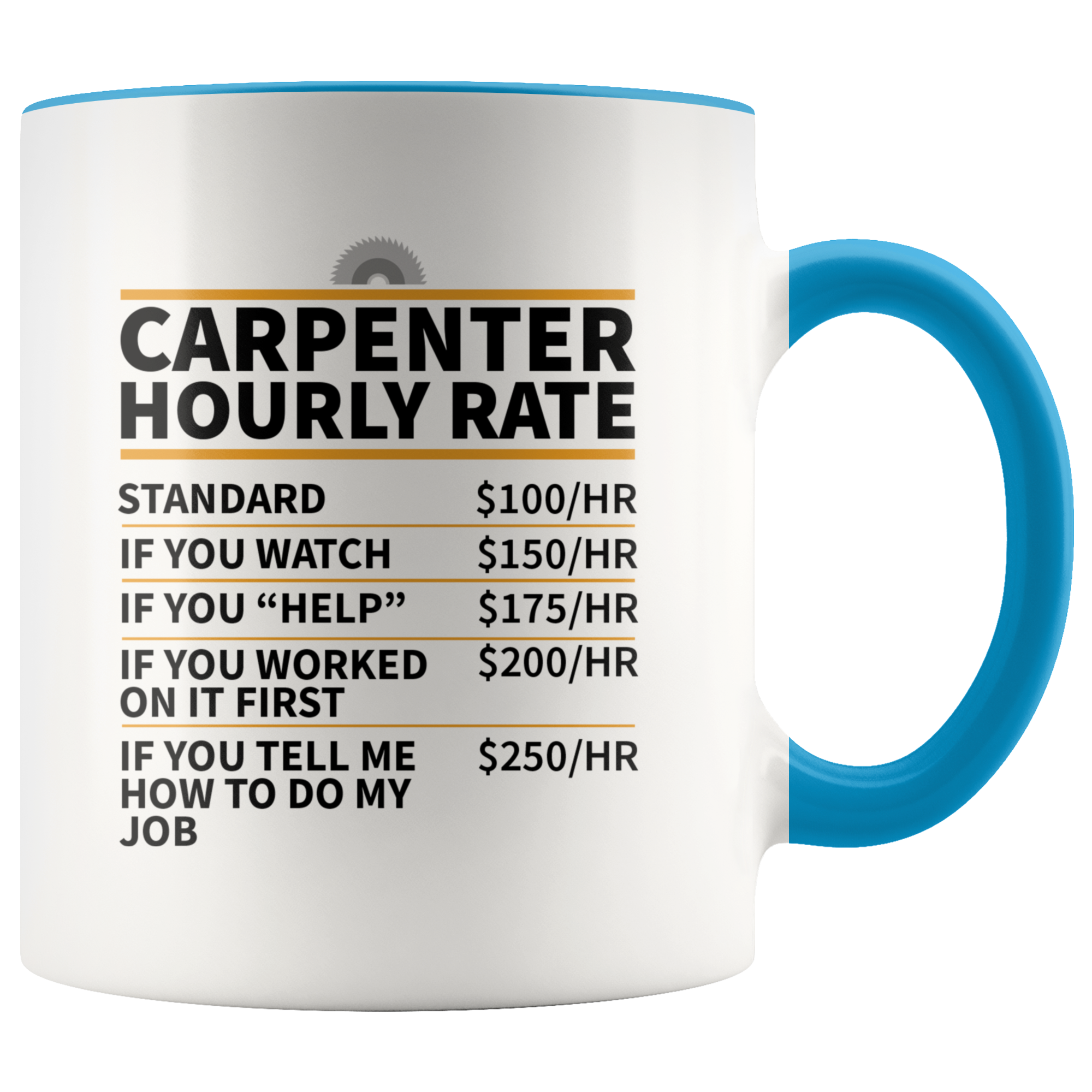 Accent Mug - Carpenter Hourly Rate