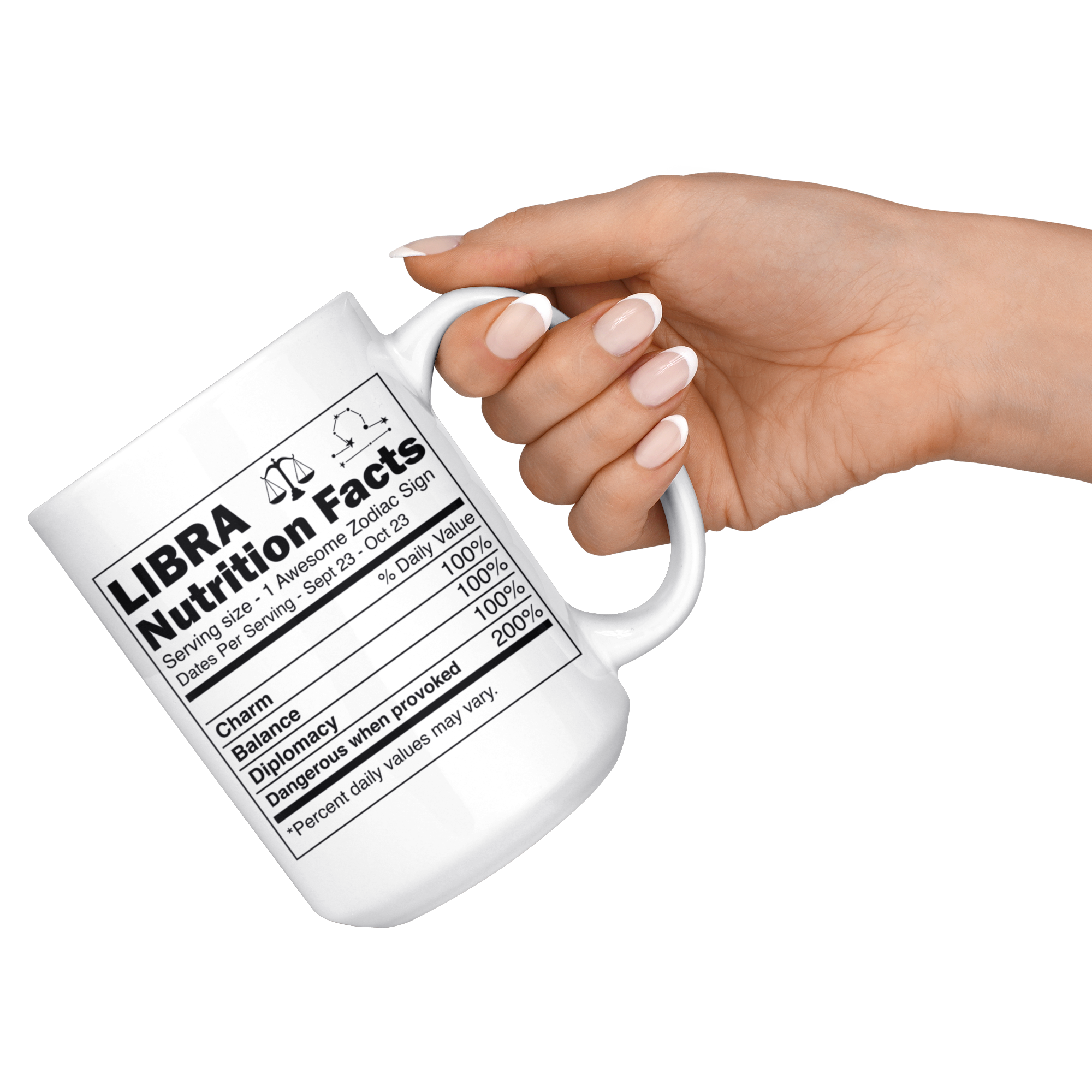 White 15oz Mug - Libra Zodiac