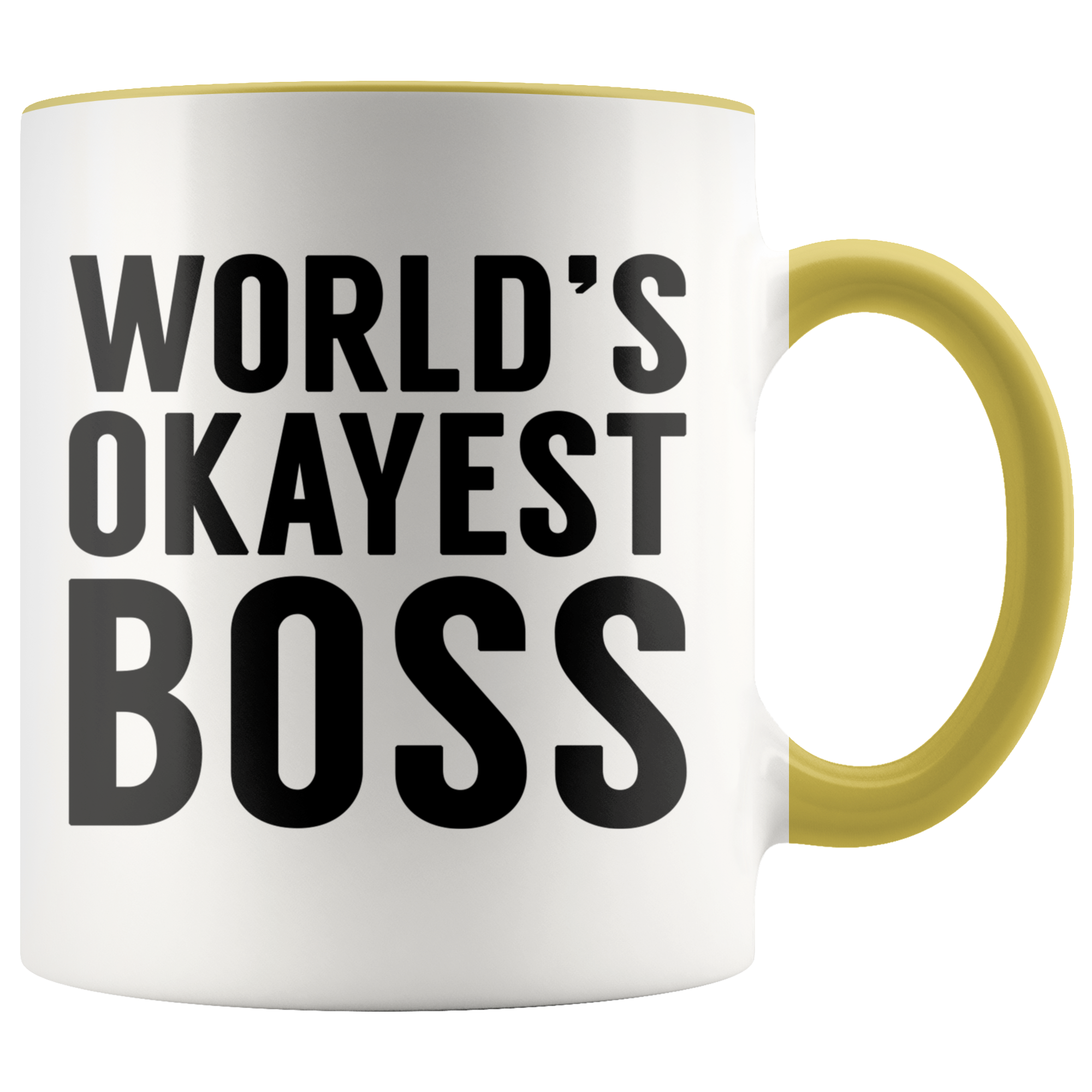 Accent Mug - World's Okayest Boss