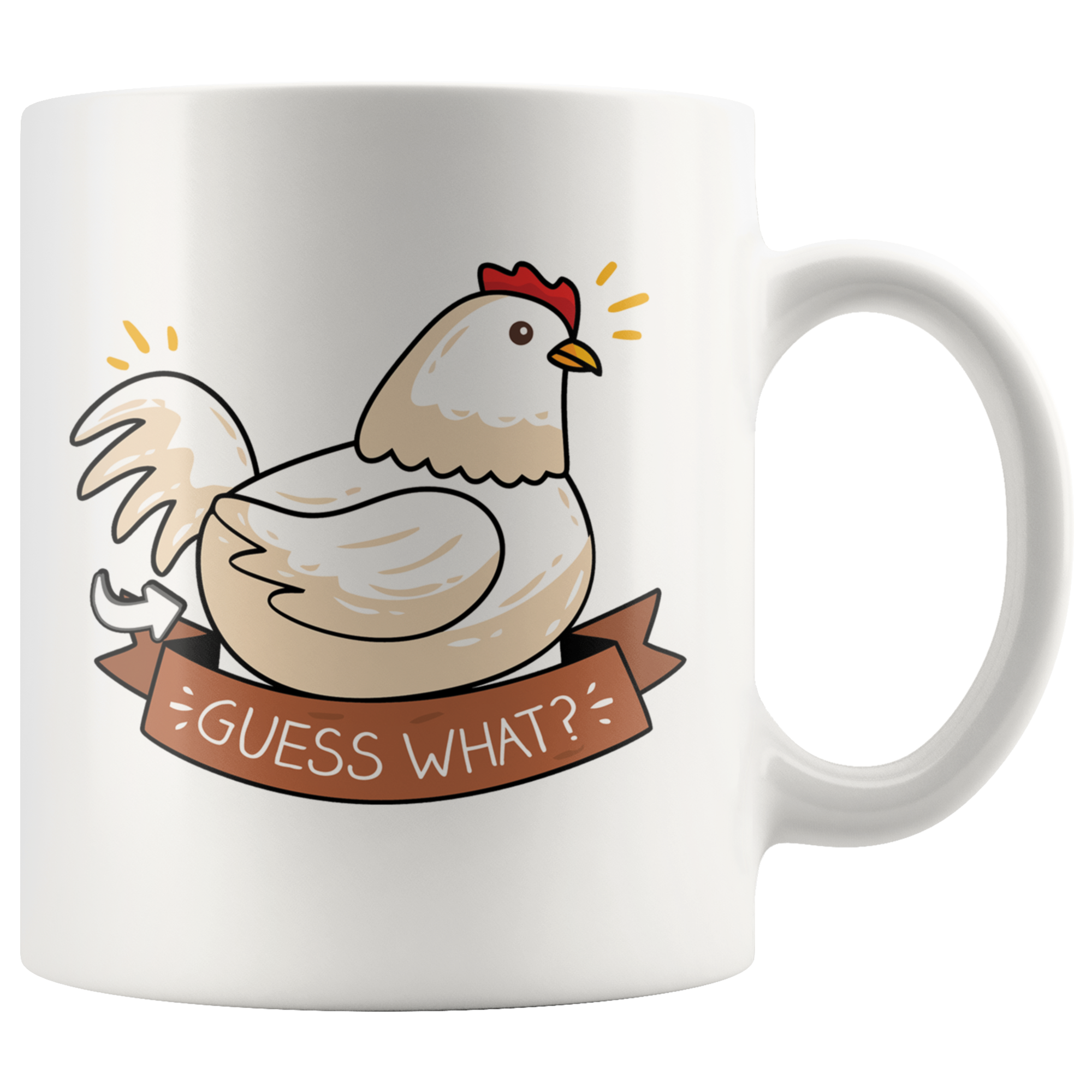 White 11oz Mug - Chicken Butt
