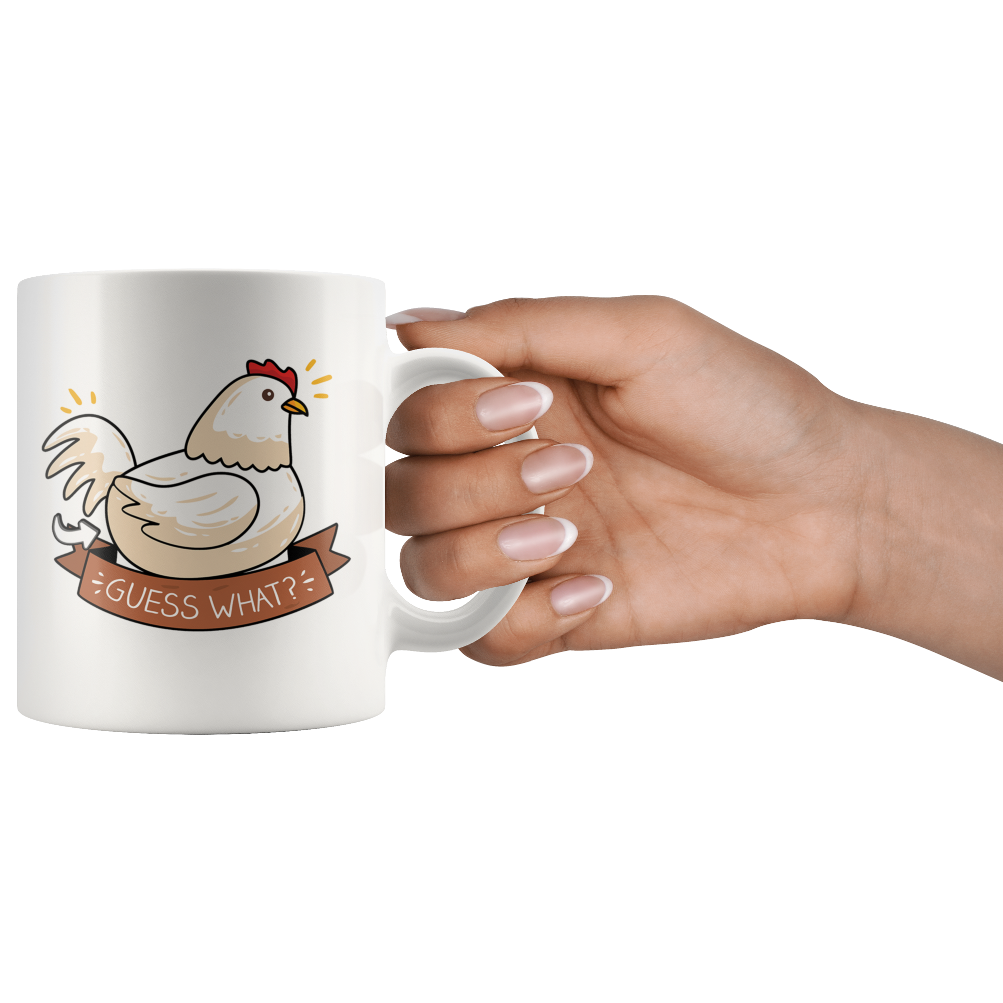 White 11oz Mug - Chicken Butt