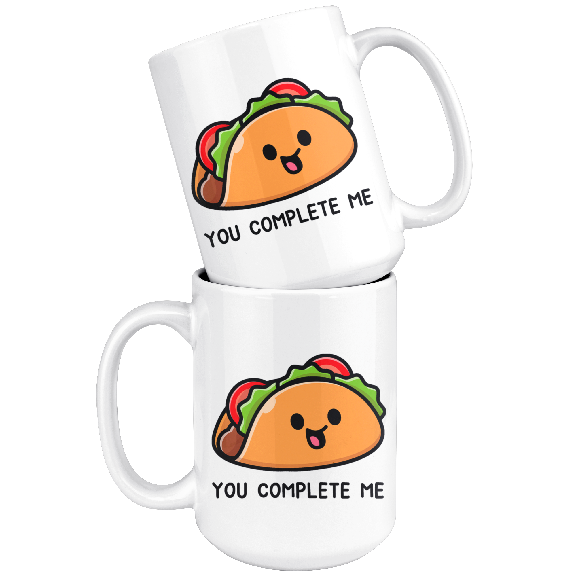 White Mugs - Matching Mug Taco You Complete Me