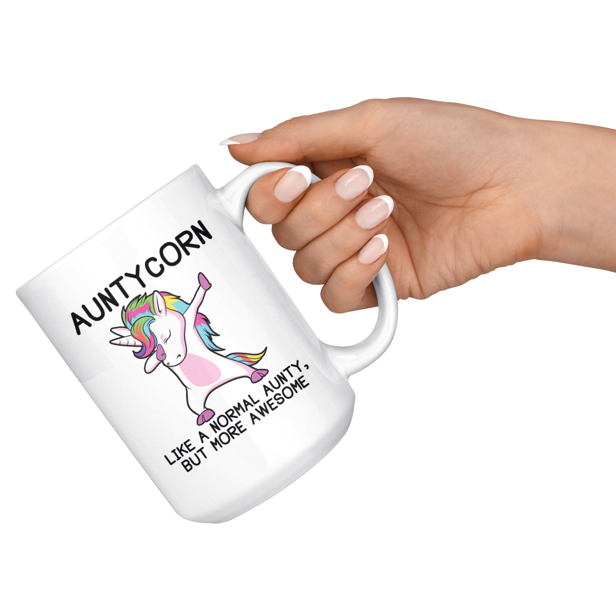 White 15oz Mug - Aunty Mug Custom
