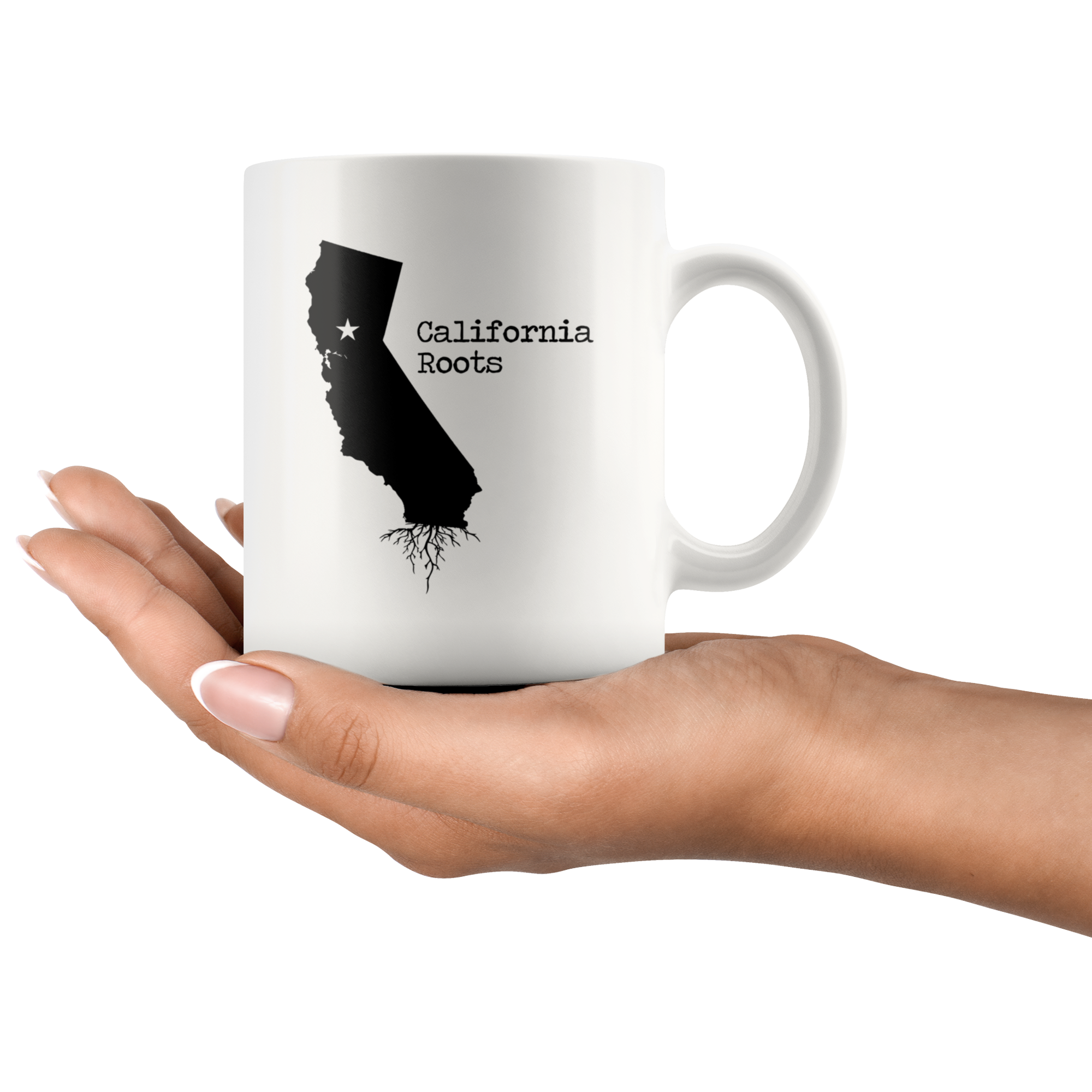 White Mugs - California Roots