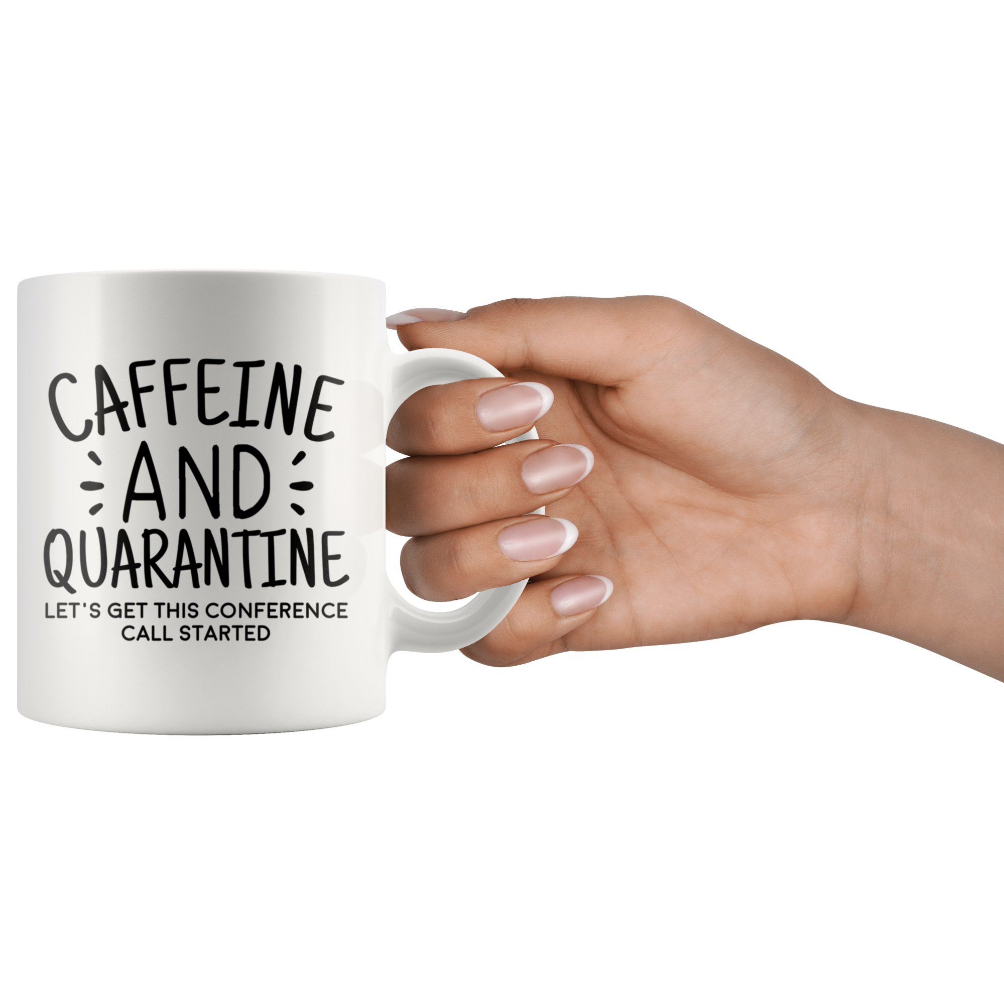 White Mugs - Caffeine and Quarantine