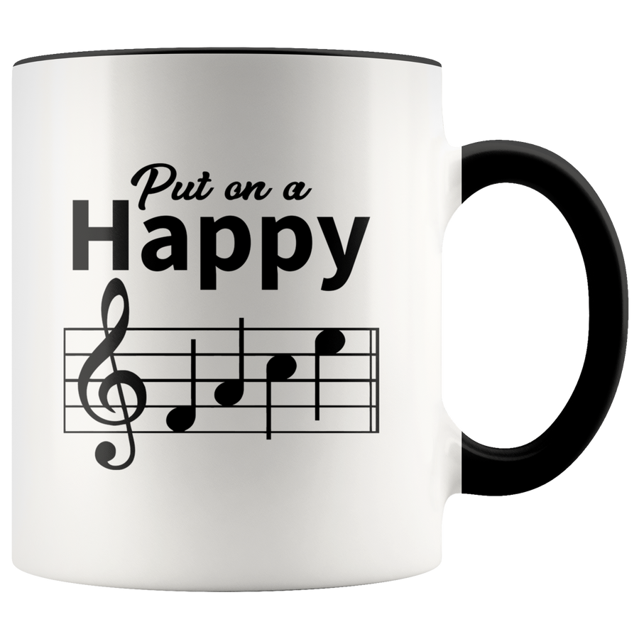 Music Happy Face Accent Mugs