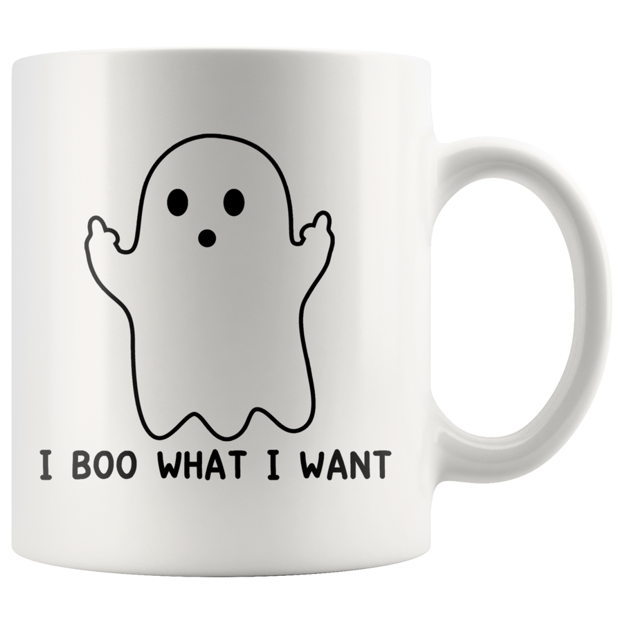 White Mugs - I Boo What I Want