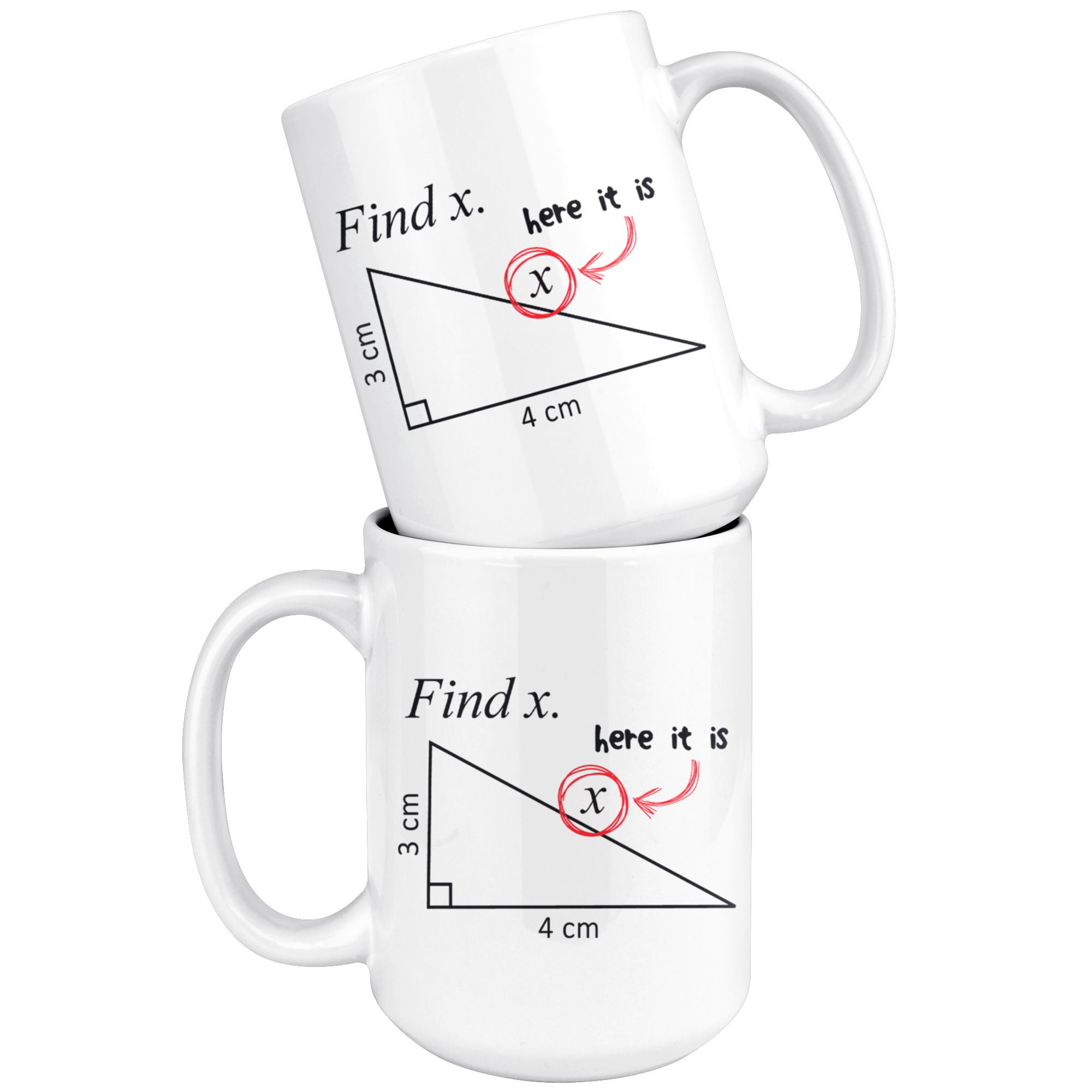 White 15oz Mug - Math Find X