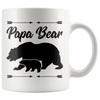 White 11oz Mug - Papa Bear With Cub