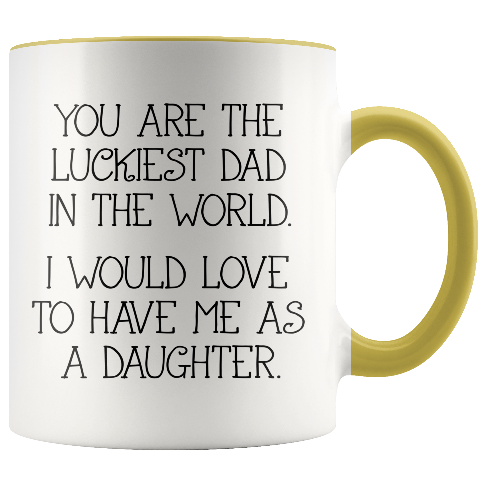 Accent Mug - Luckiest Dad In The World
