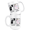 White 15oz Mug - Art Teacher Unicorn