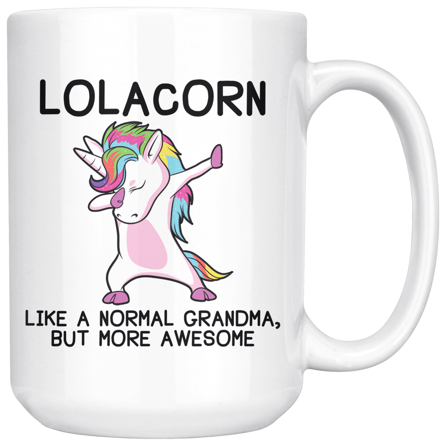 White 15oz Mug - Lolacorn