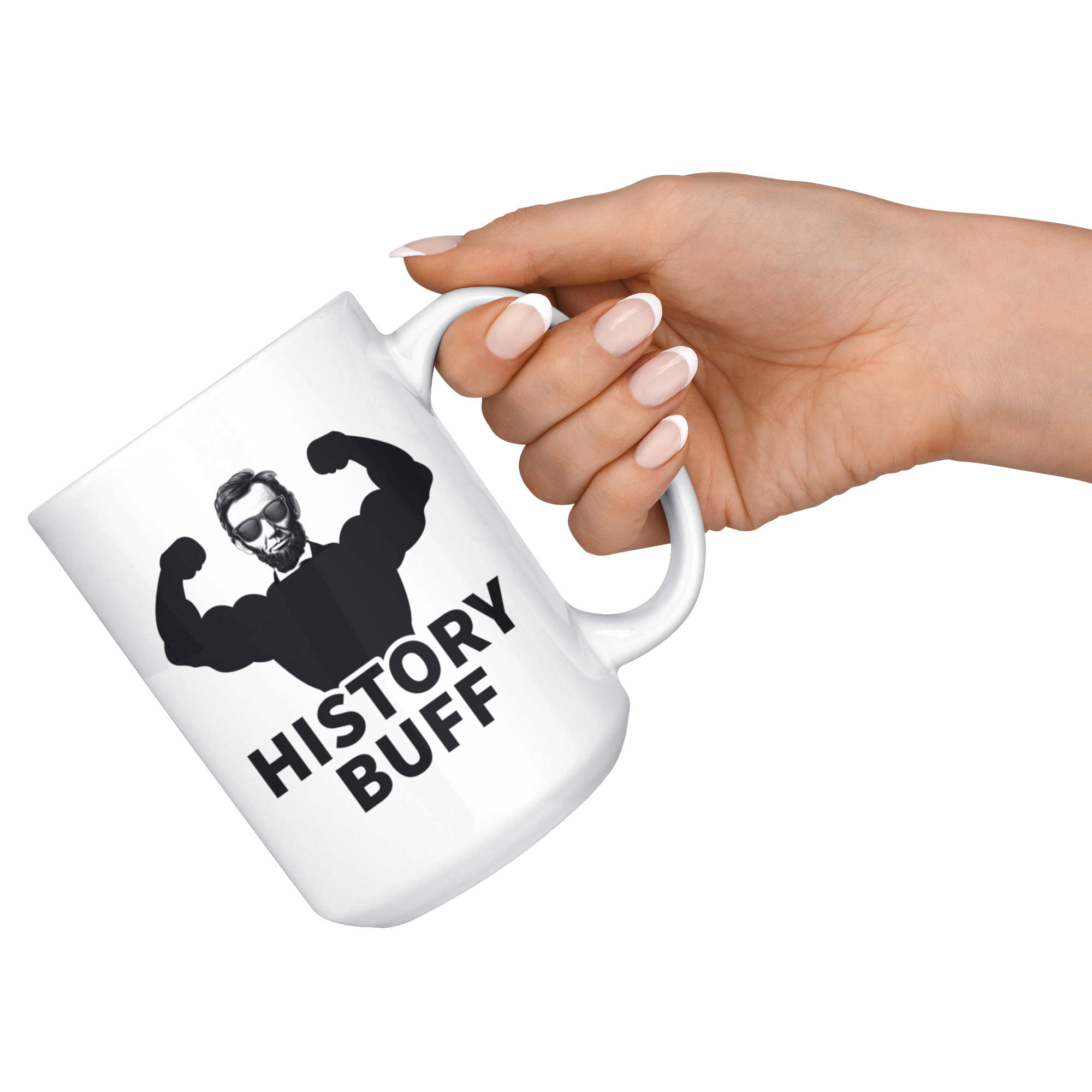 White 15oz Mug - Lincoln History Buff Mug