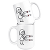 White 15oz Mug - Magnet Matching Mug Girl