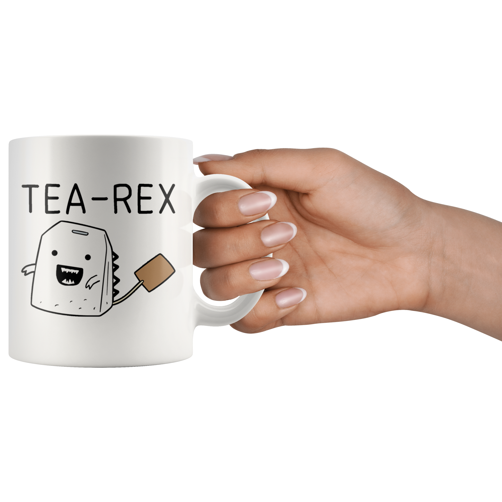 White Mugs - Tea Rex